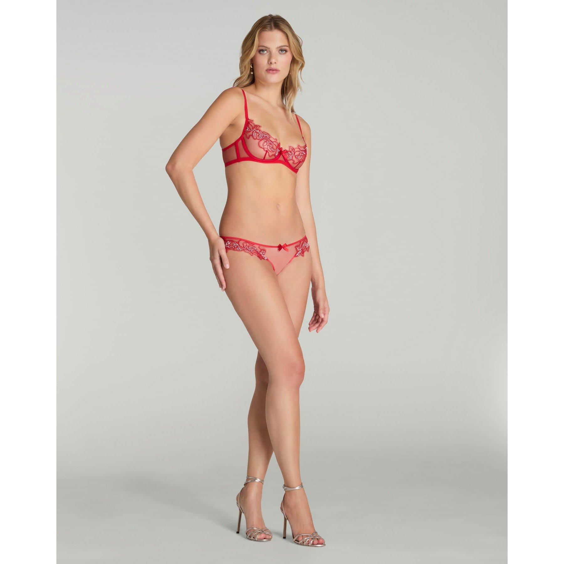 Red/Red - Agent Provocateur - LINDIE Balconette Underwired Bra - 2