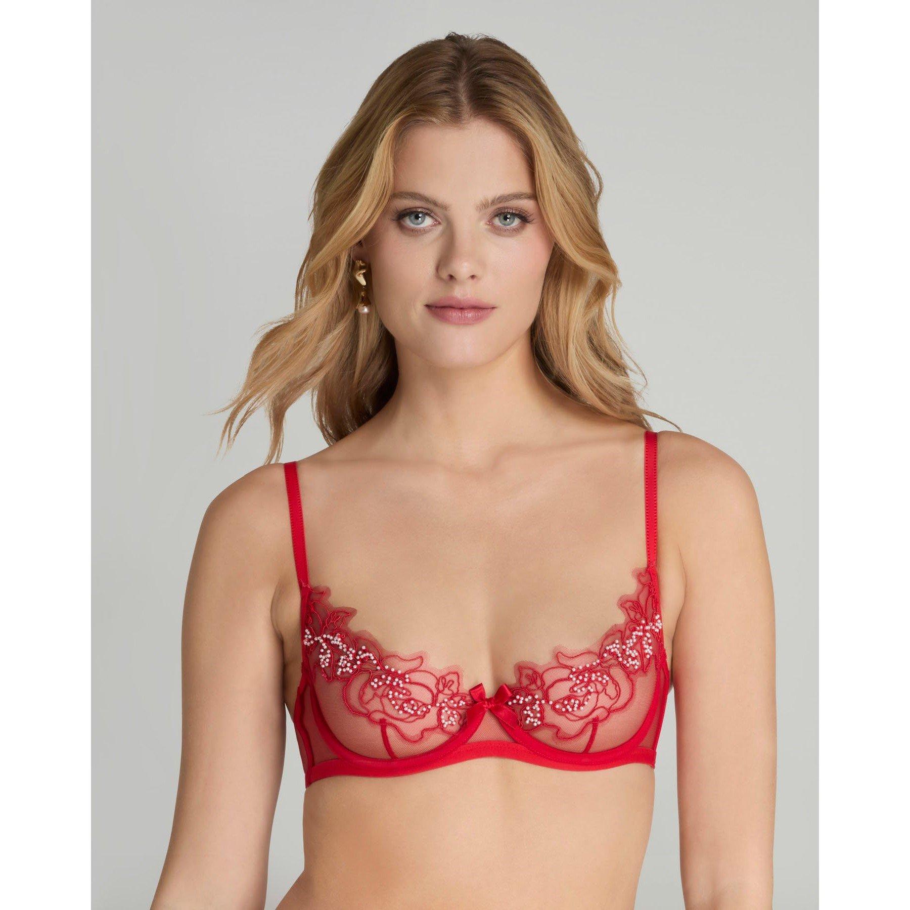 Red/Red - Agent Provocateur - LINDIE Balconette Underwired Bra - 3