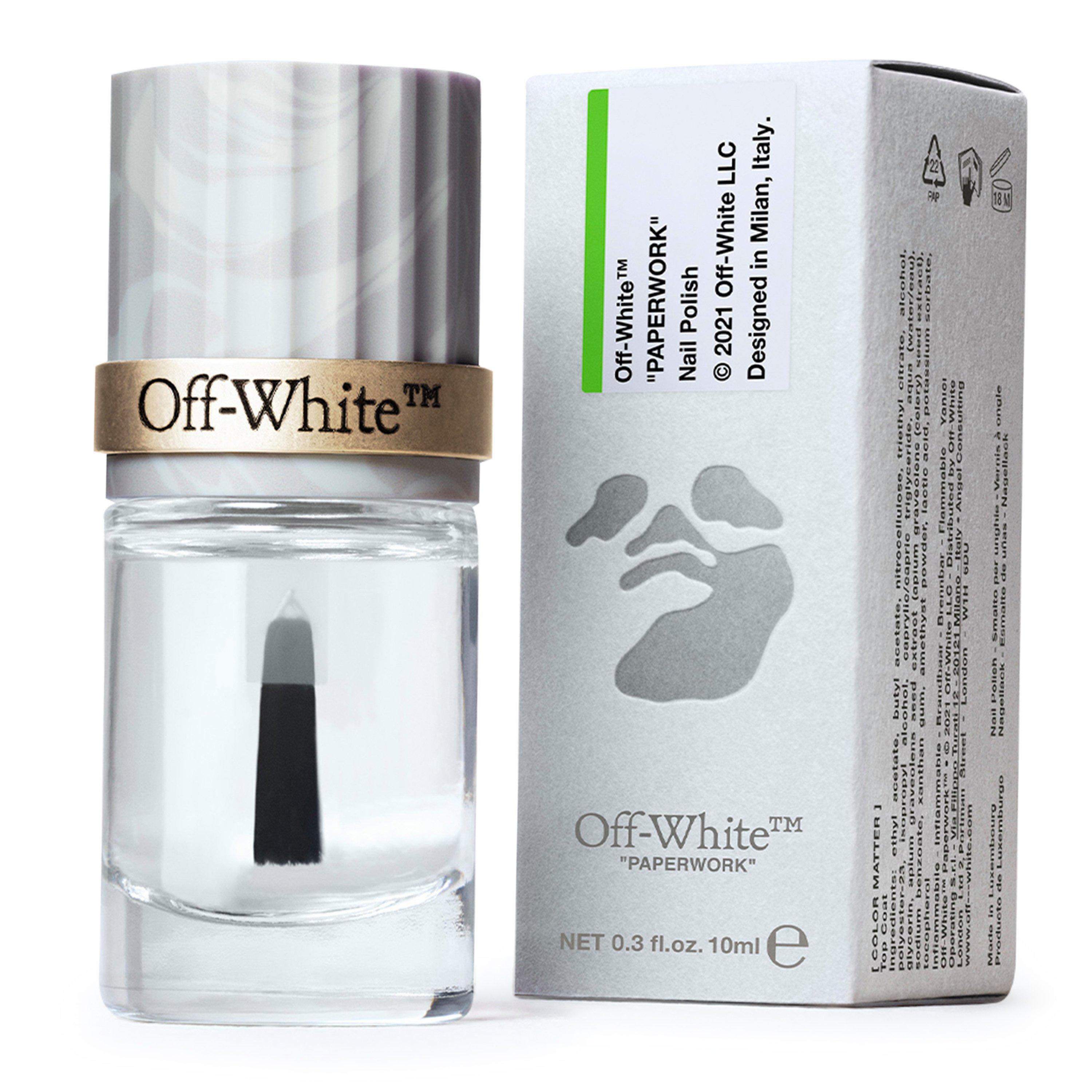 Off-White Paperwork Nail Polish Top Coat Gloss Shine Manicure Nails - Image 3