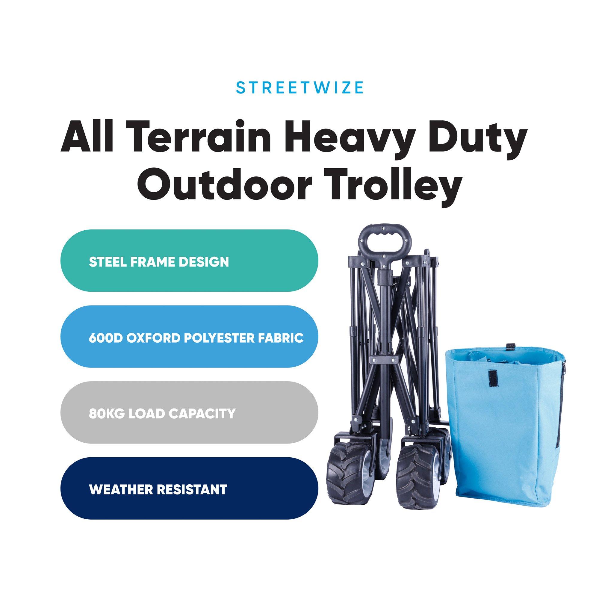 Blue - Streetwize - All Terrain Heavy Duty Outdoor Trolley - 5