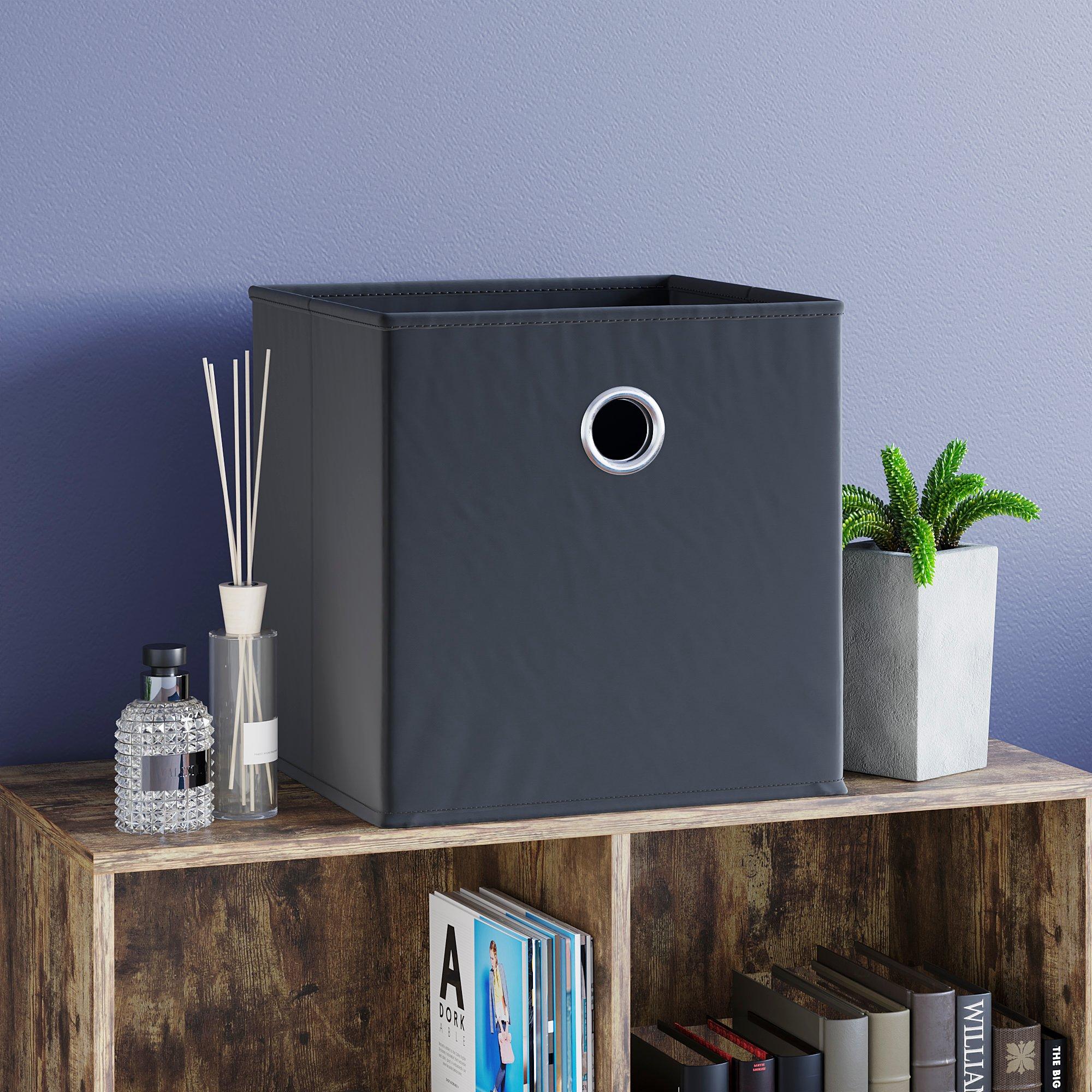 Black - Lassic - Vida Designs Durham Cube Storage Basket UKFR - 1