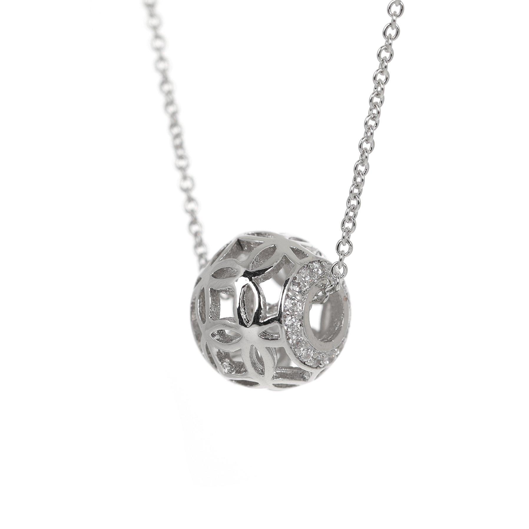 Espree Women's Fashion Rhodium Cz Flower - Silver