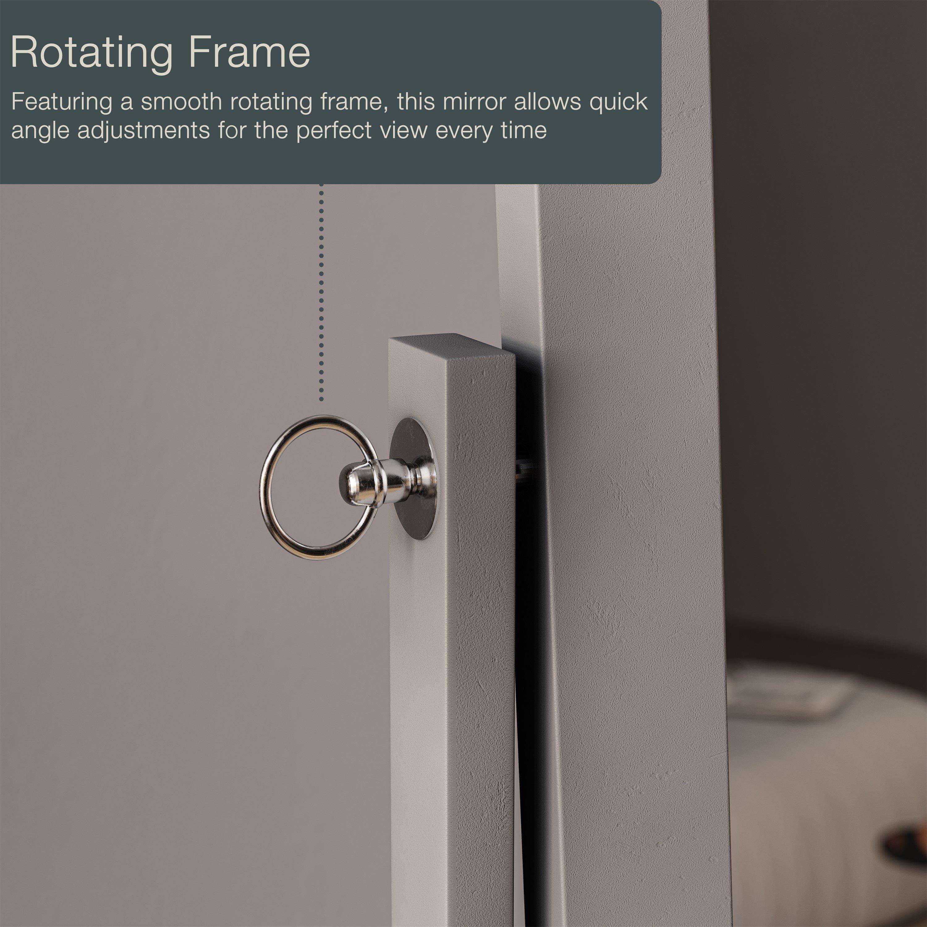 Grey - Lassic - Vida Designs Nishano Rectangle Cheval Mirror - 5