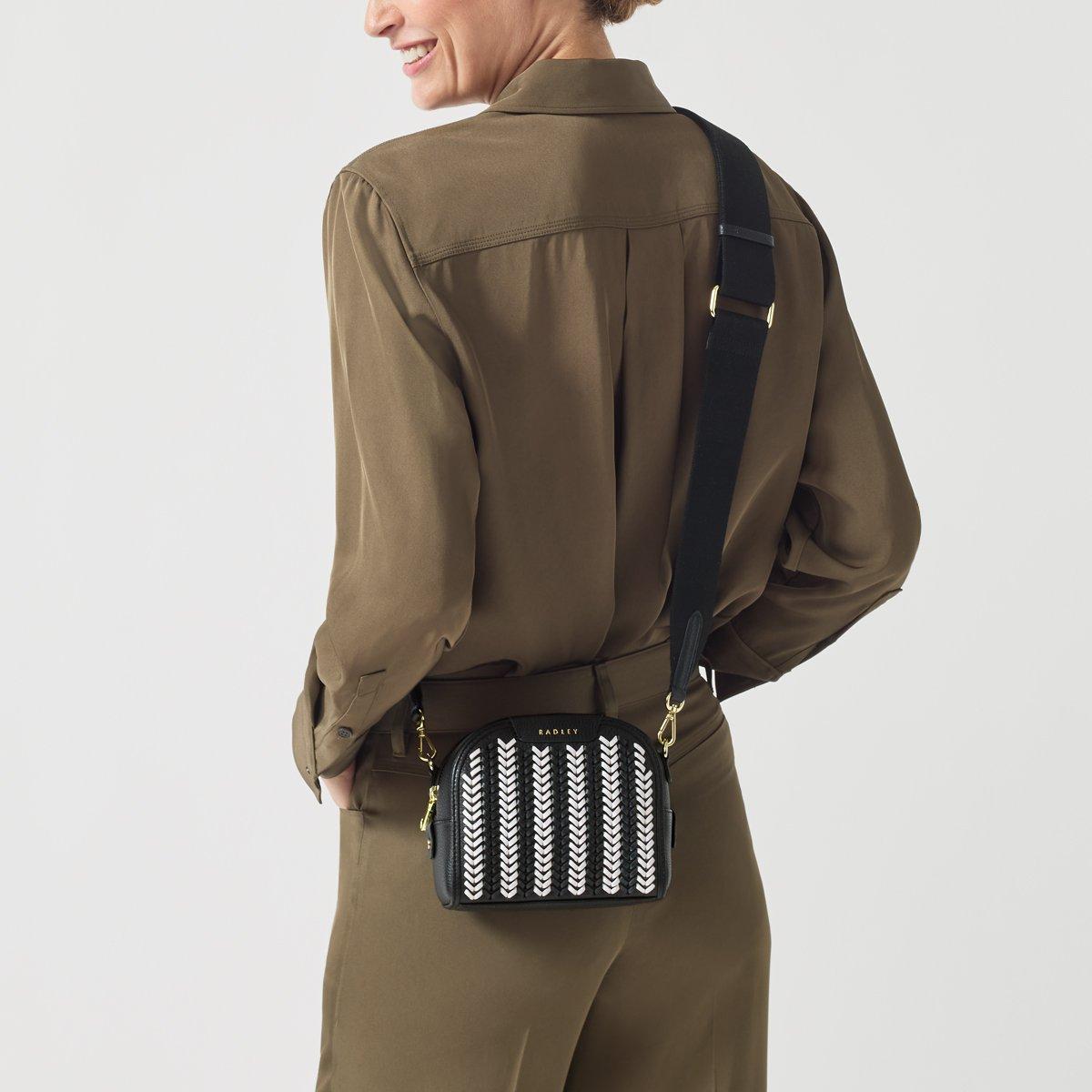 BLACK - Radley - Arden Crescent Craft Crossbody Bag - 5