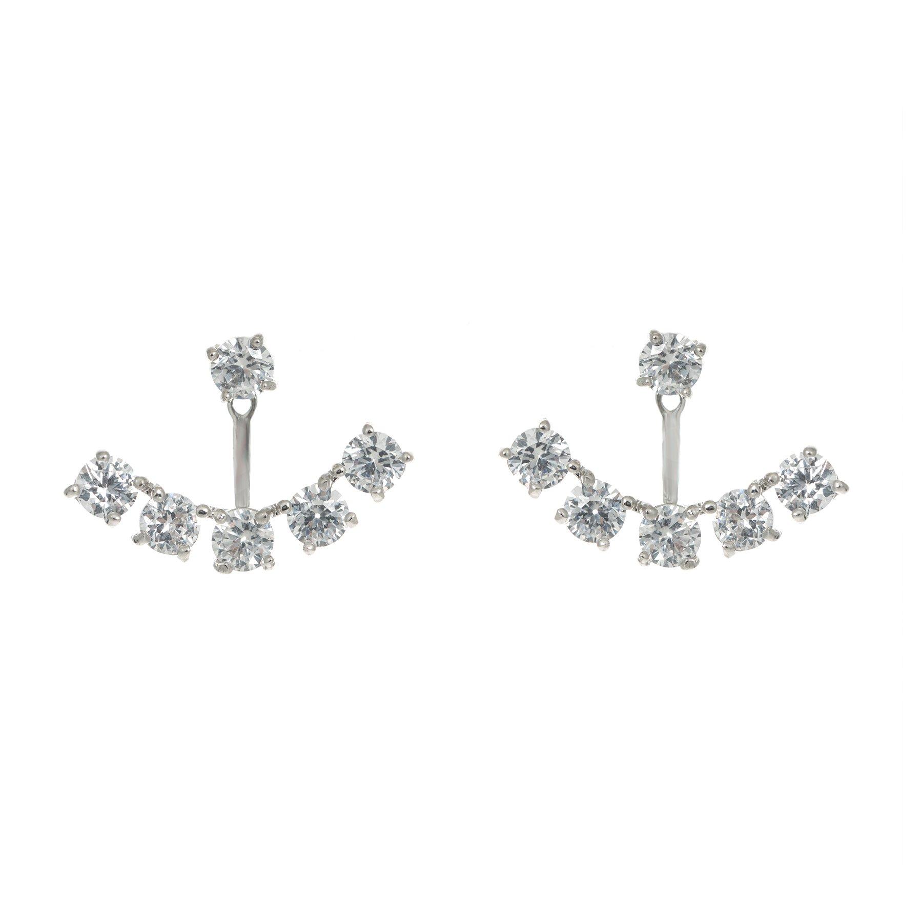 Silver - Espree - Crystal Earrings