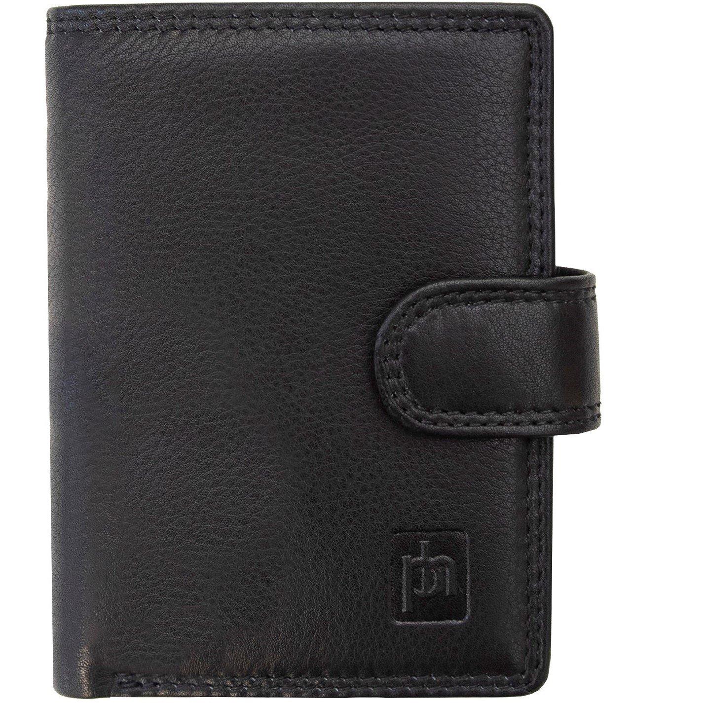 Primehide Leather Men's Washington Collection Leather Card Holder Wallet - Black - 8 x 11 cm