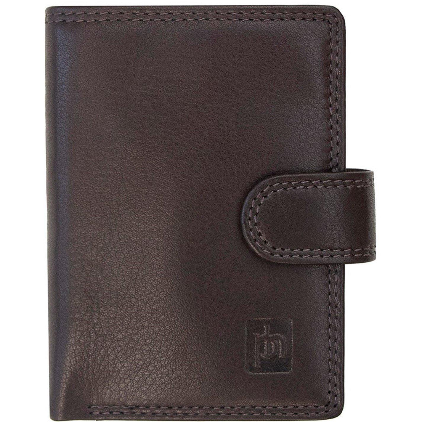 Primehide Leather Men's Washington Collection Leather Card Holder Wallet - Brown - 8 x 11 cm