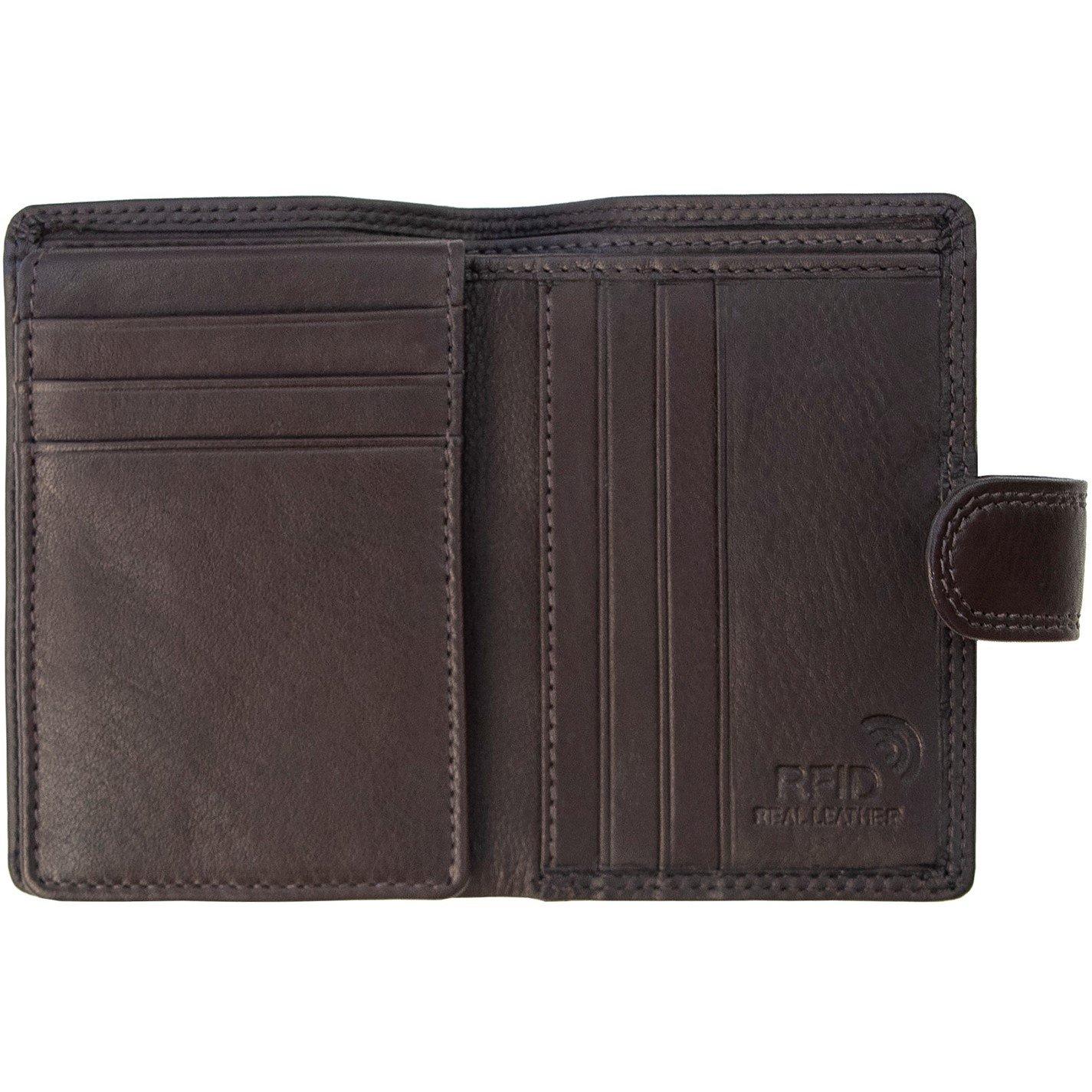 Brown - PRIMEHIDE Leather - Washington Collection Leather Card Holder Wallet - 2