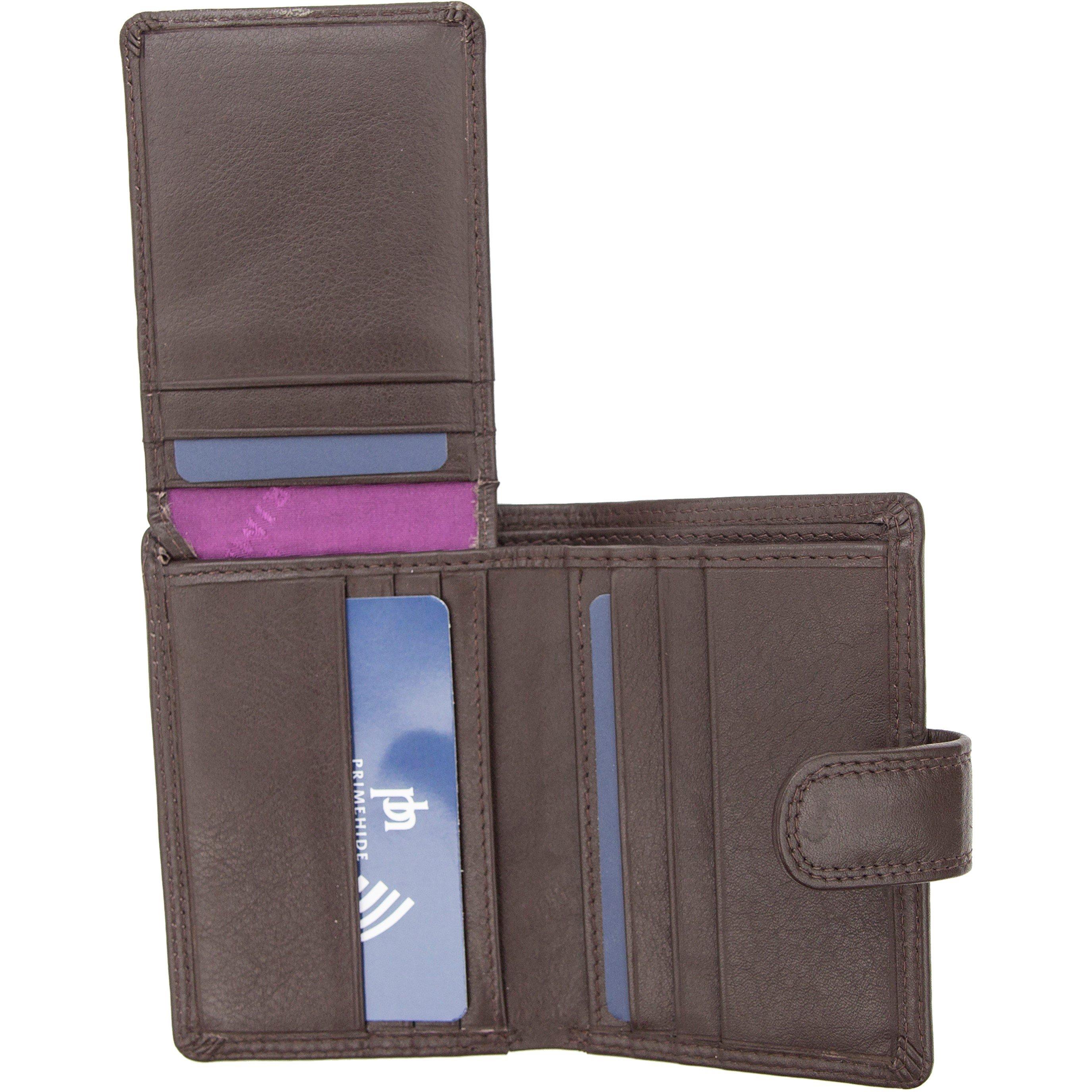 Brown - PRIMEHIDE Leather - Washington Collection Leather Card Holder Wallet - 3