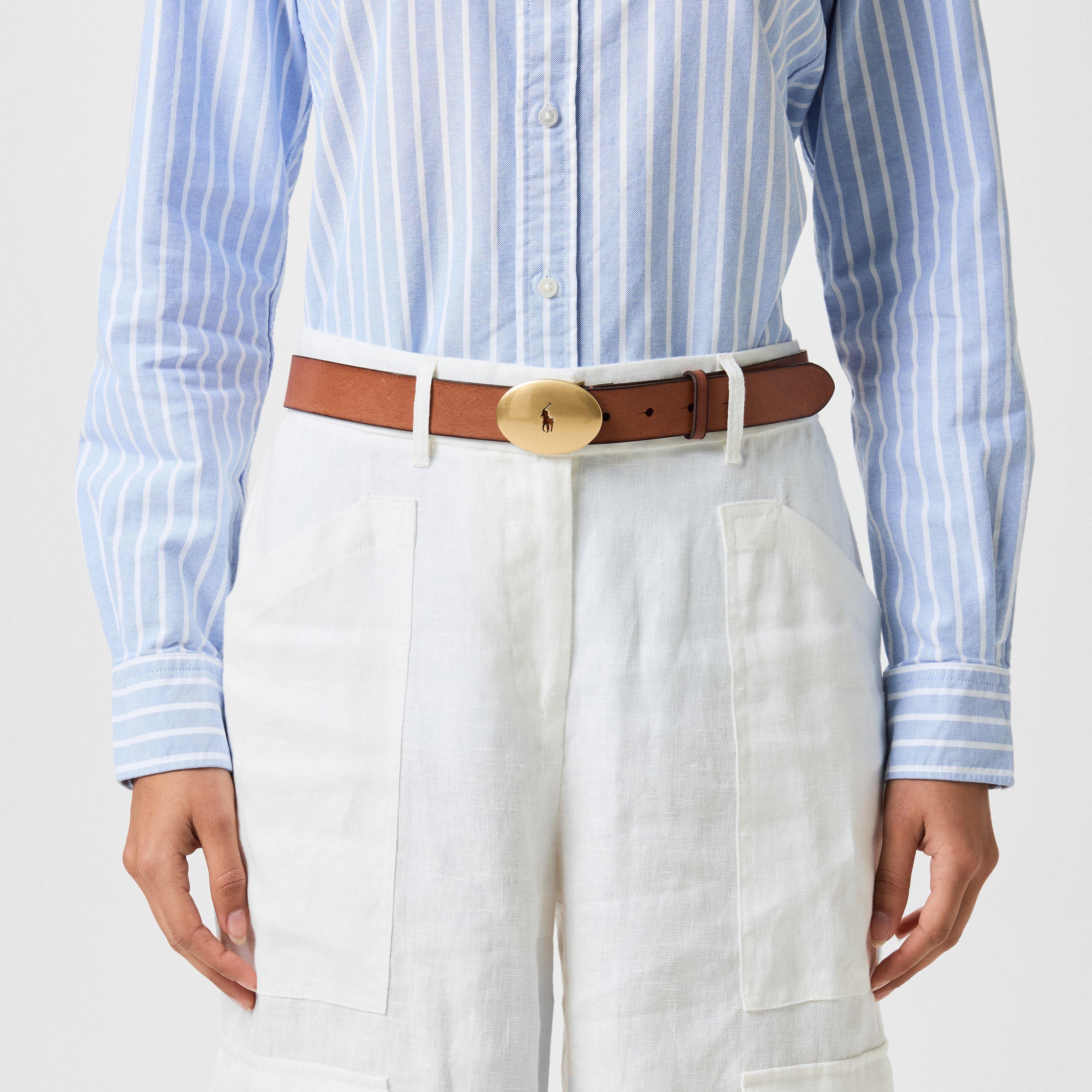 Cuoio - Polo Ralph Lauren - Id Oval-Buckle Vachetta Belt - 2