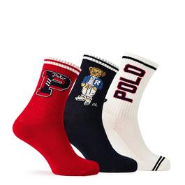 Polo Ralph Lauren Bear Crew Sock 3 Pack