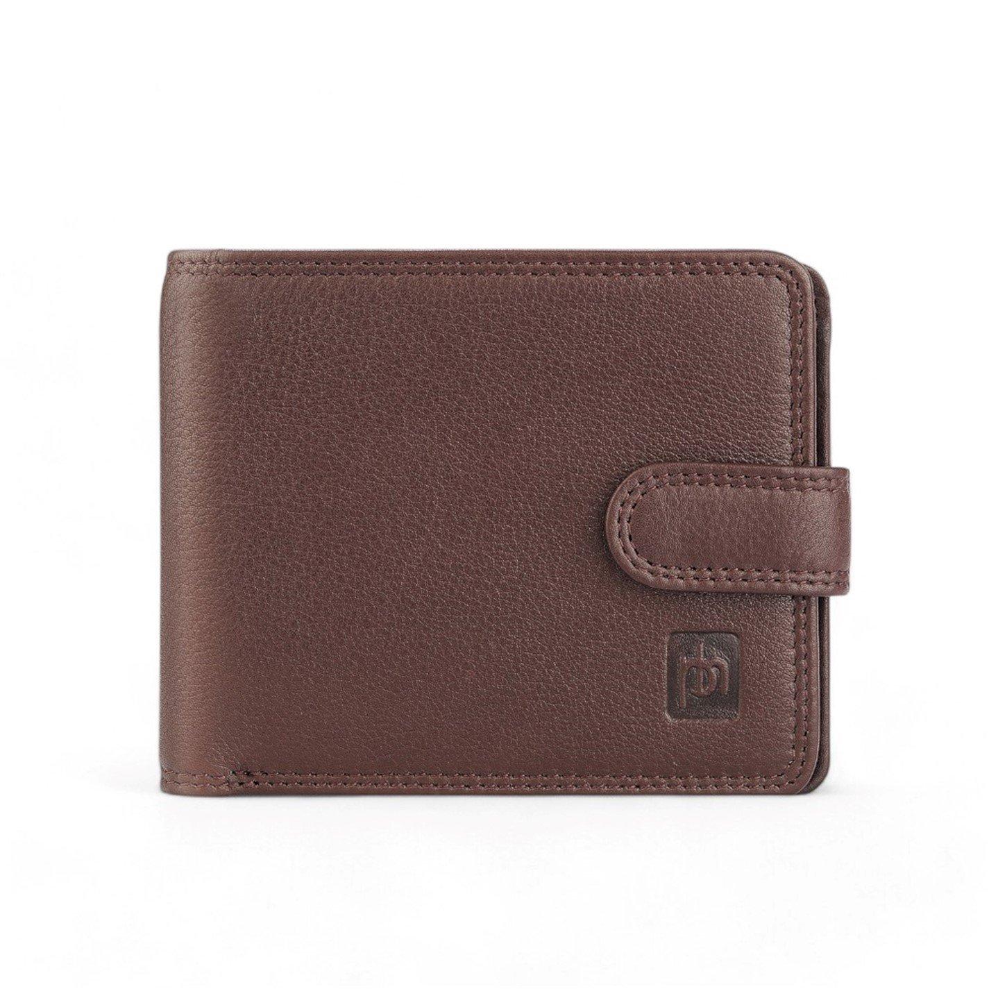 Brown - PRIMEHIDE Leather - Washington Collection Mens Bifold Leather Wallet - 1