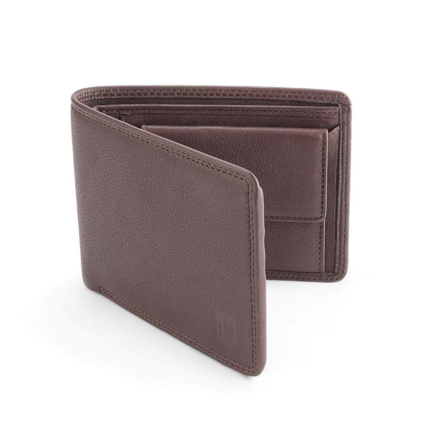 Brown - PRIMEHIDE Leather - Washington Collection Mens Bifold Leather Wallet - 2