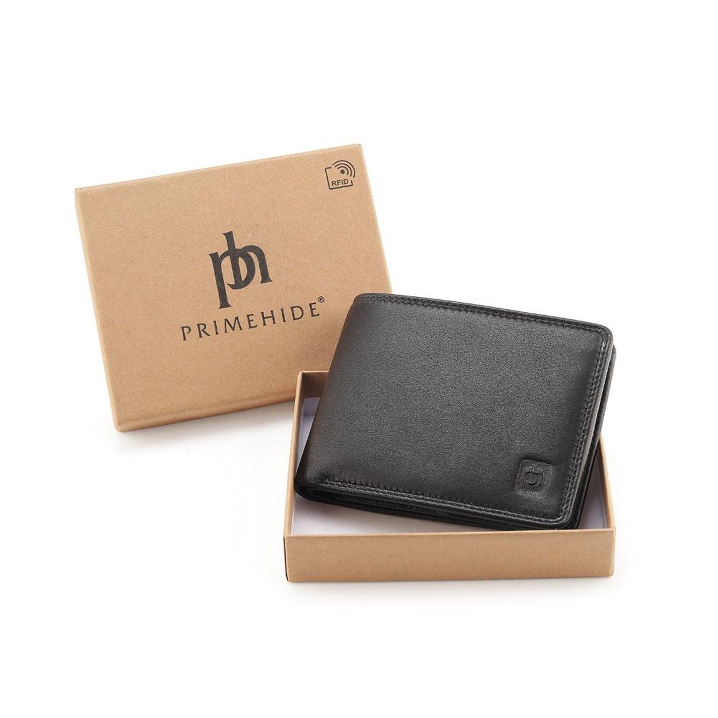 Black - PRIMEHIDE Leather - Washington Trifold RFID Leather Wallet - 4