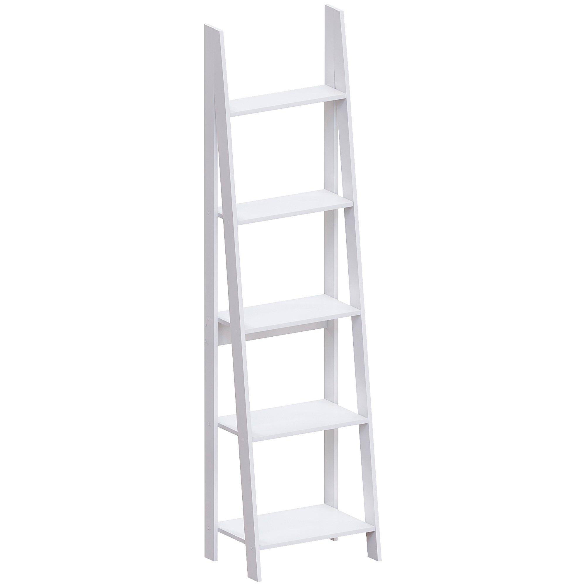 White - Lassic - Vida Designs Bristol 5 Tier Step Ladder Bookcase - 6