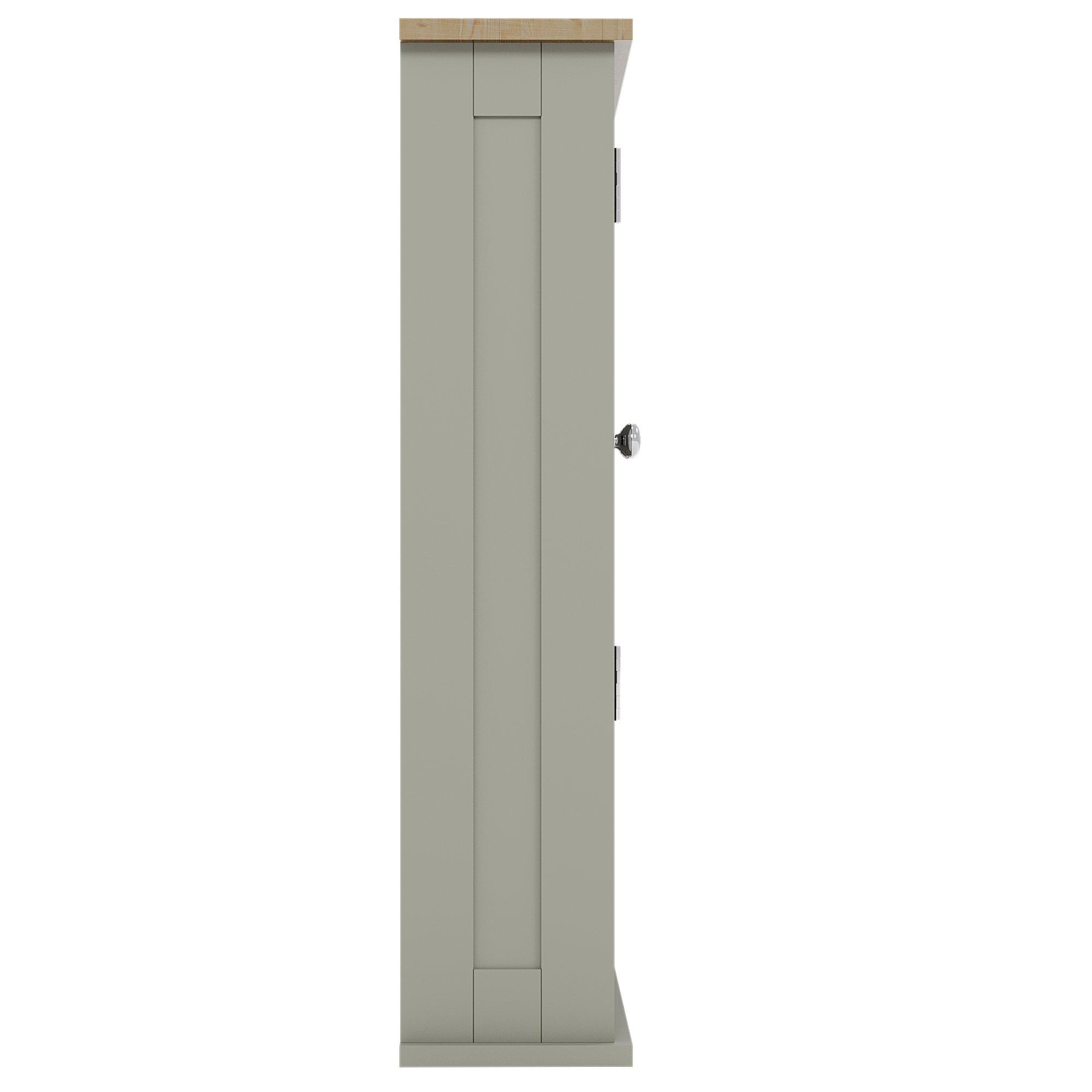 Grey - Lassic - Priano 2 Door Mirrored Wall Cabinet With Shelf - 8