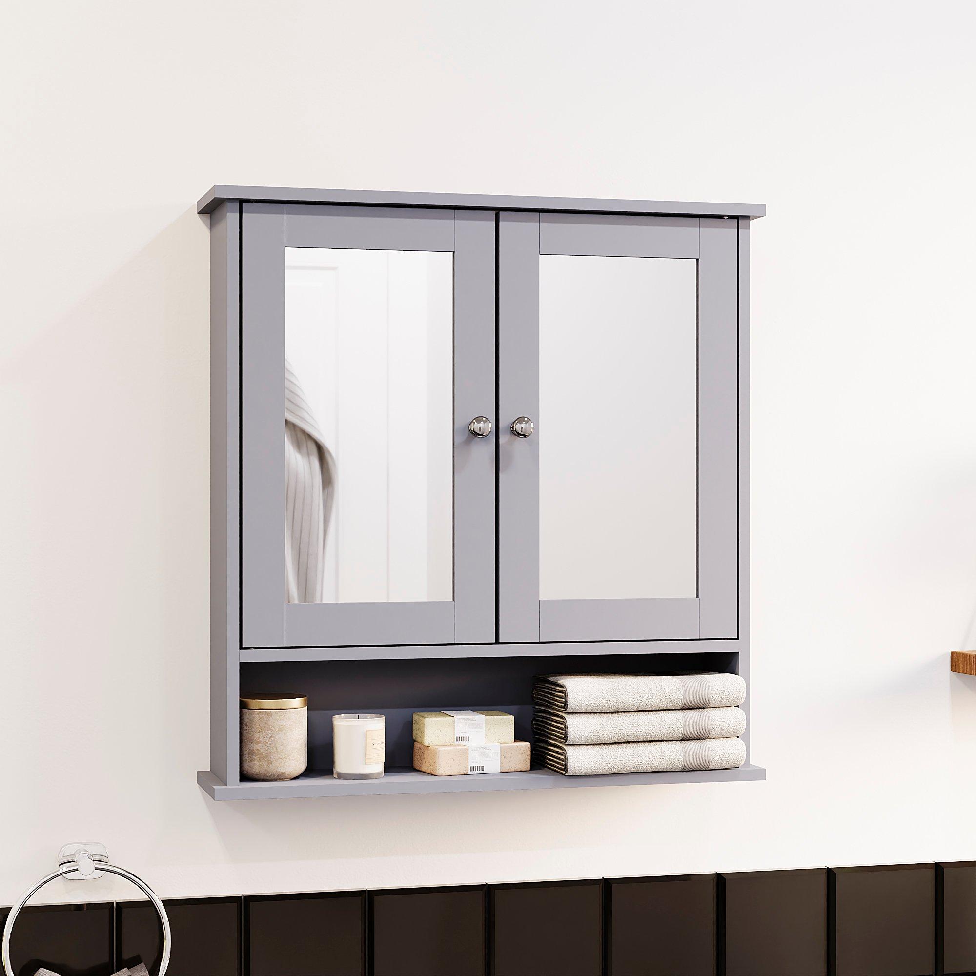 Priano 2 Door Mirrored Wall Cabinet With Shelf