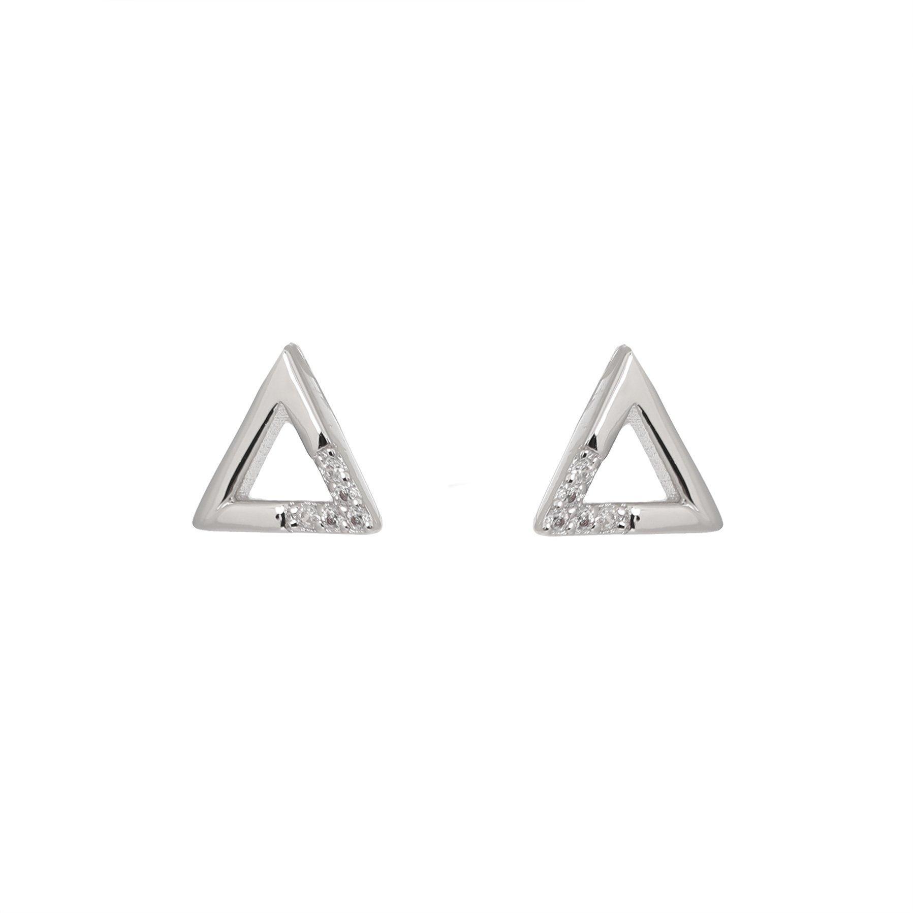 Espree Women's Fashion Triangle Earrings - Silver