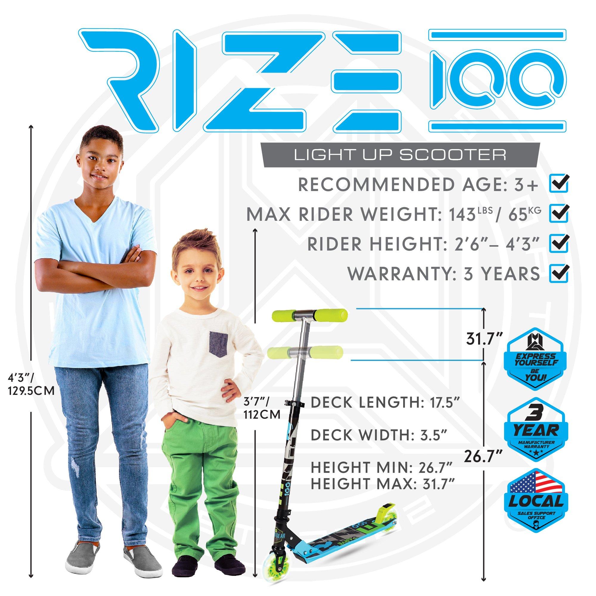Waves - Madd Gear - MADD GEAR CARVE RIZE SCOOTER with LIGHT UP WHEELS - 10