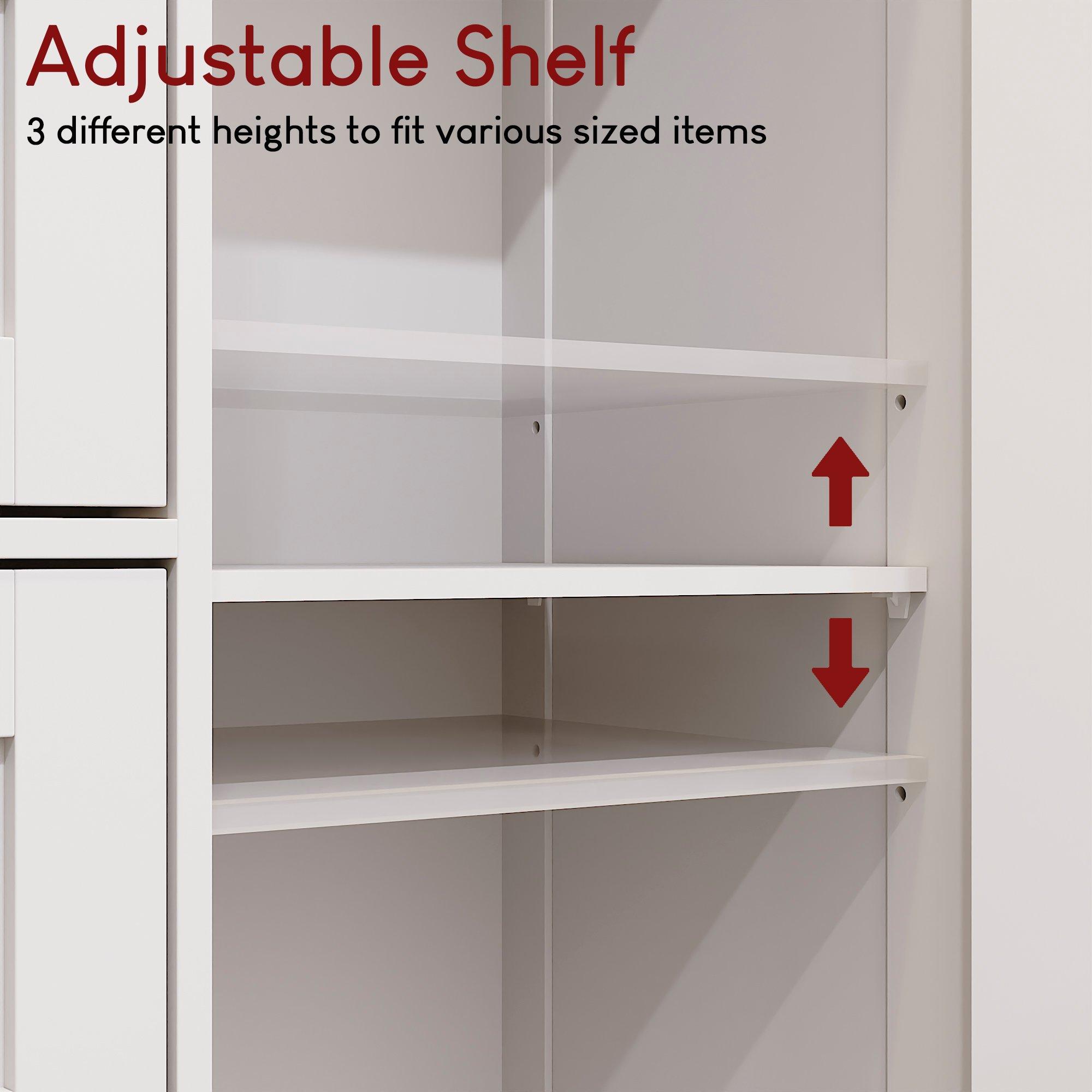 White - Lassic - Bath Vida Priano 4 Drawer 1 Door Freestanding Unit - 5