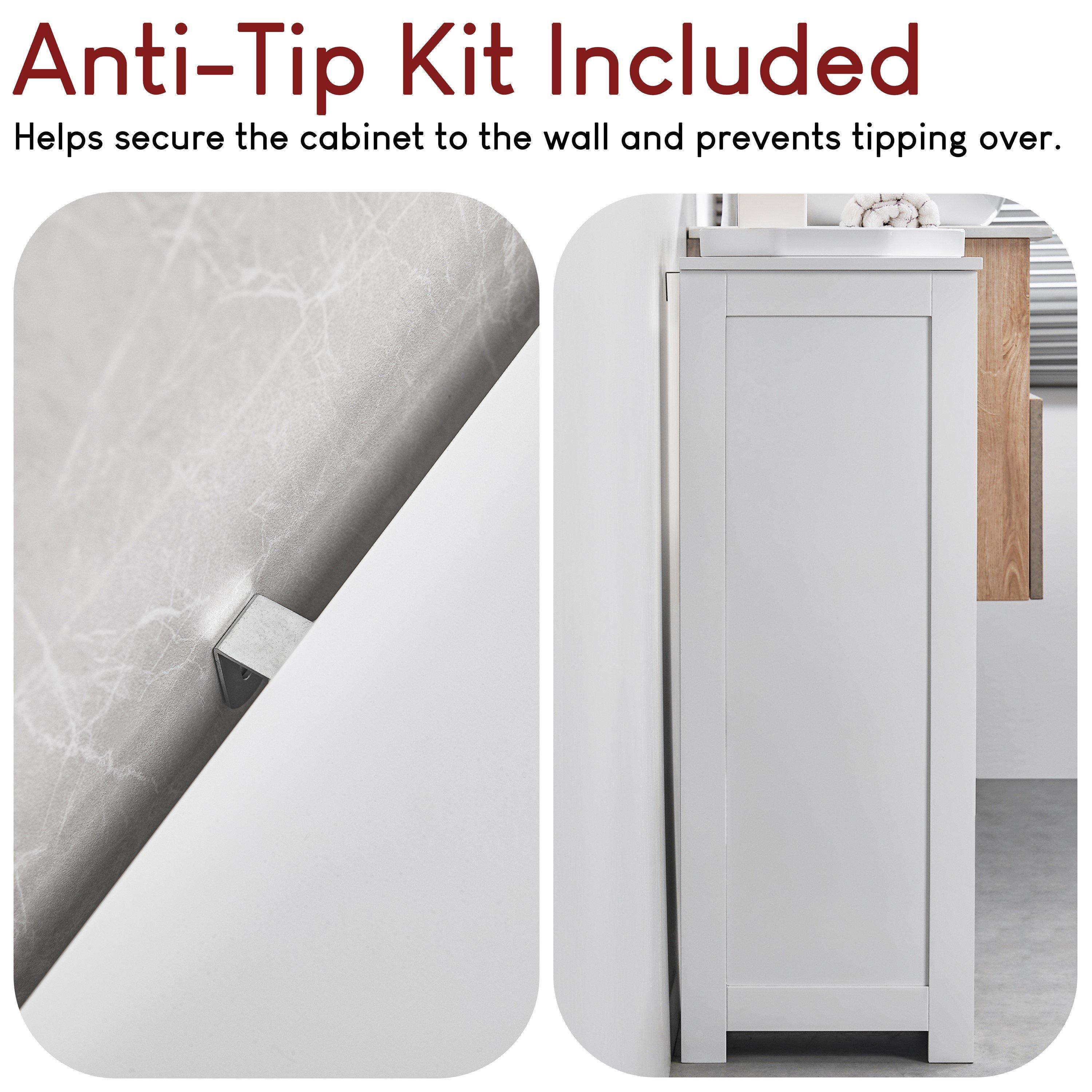 White - Lassic - Bath Vida Priano 4 Drawer 1 Door Freestanding Unit - 6