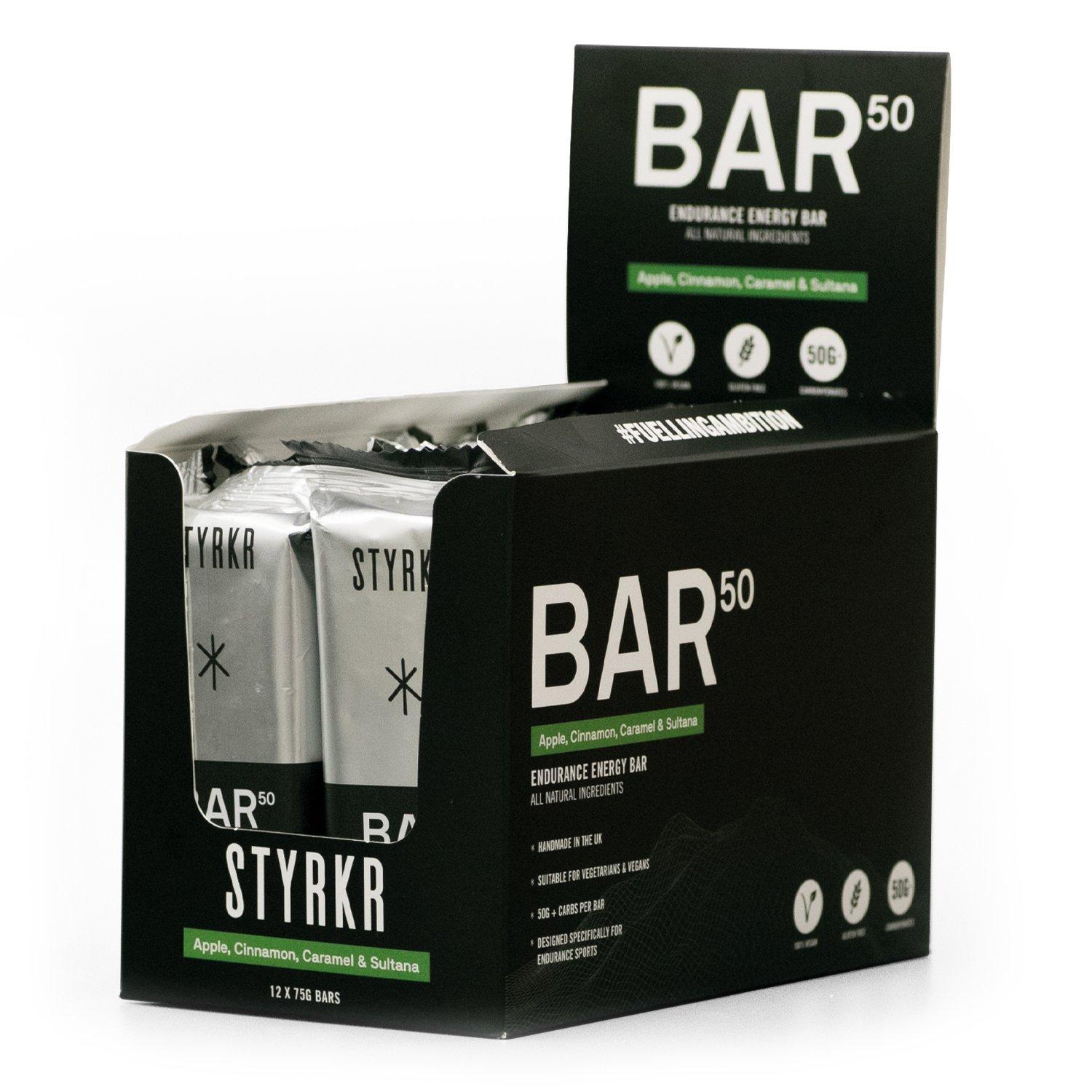 Styrkr  Bar50 Energy Bar - Apple Cinnamon - Box of 12