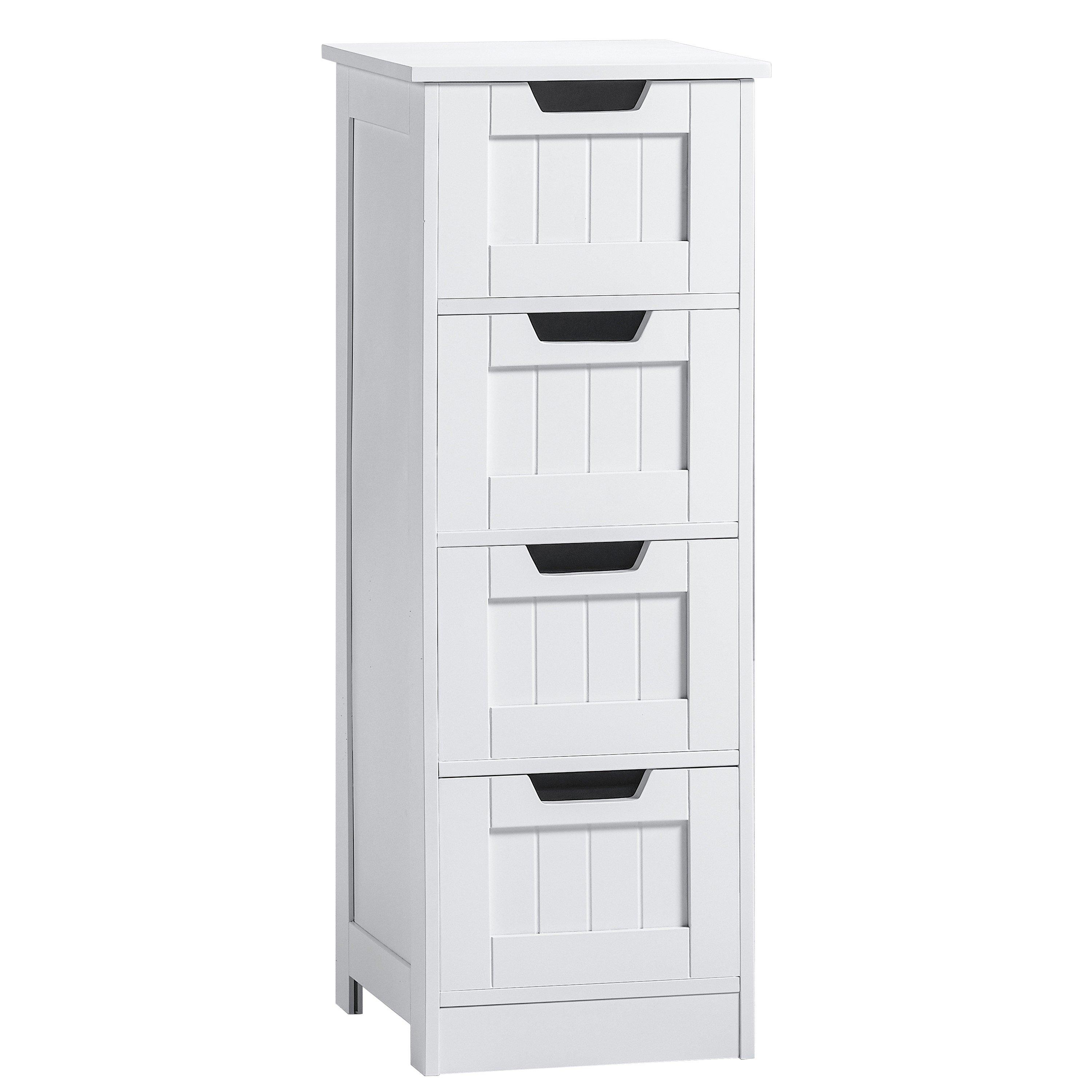 White - Lassic - Bath Vida Priano 4 Drawer Freestanding Unit - 8