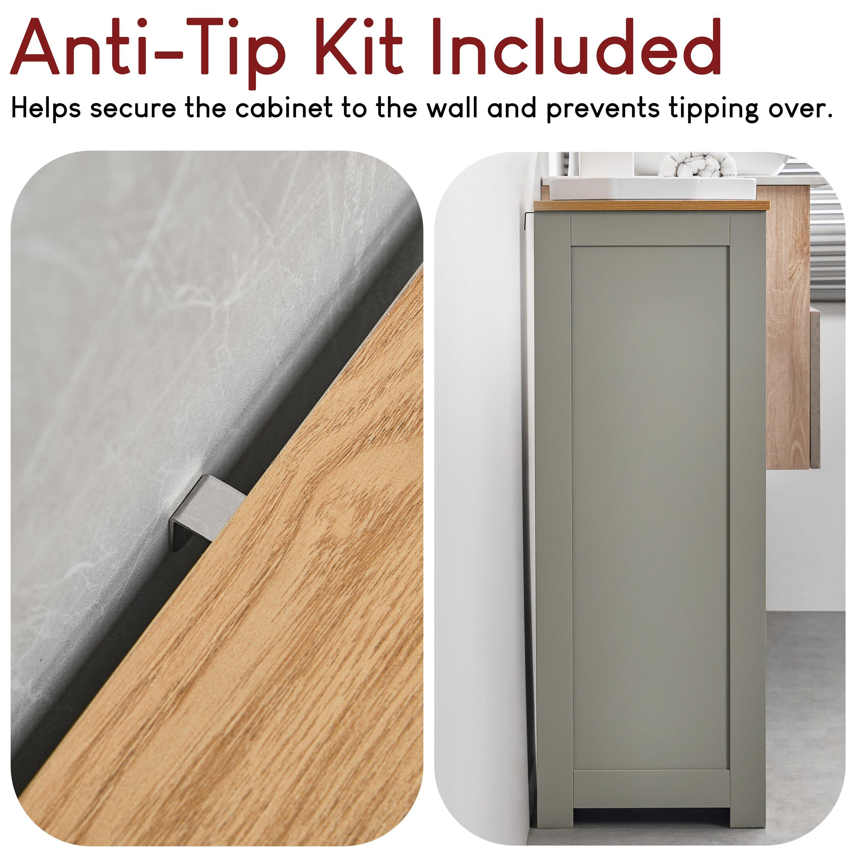 Grey - Lassic - Bath Vida Priano 4 Drawer Freestanding Unit - 7