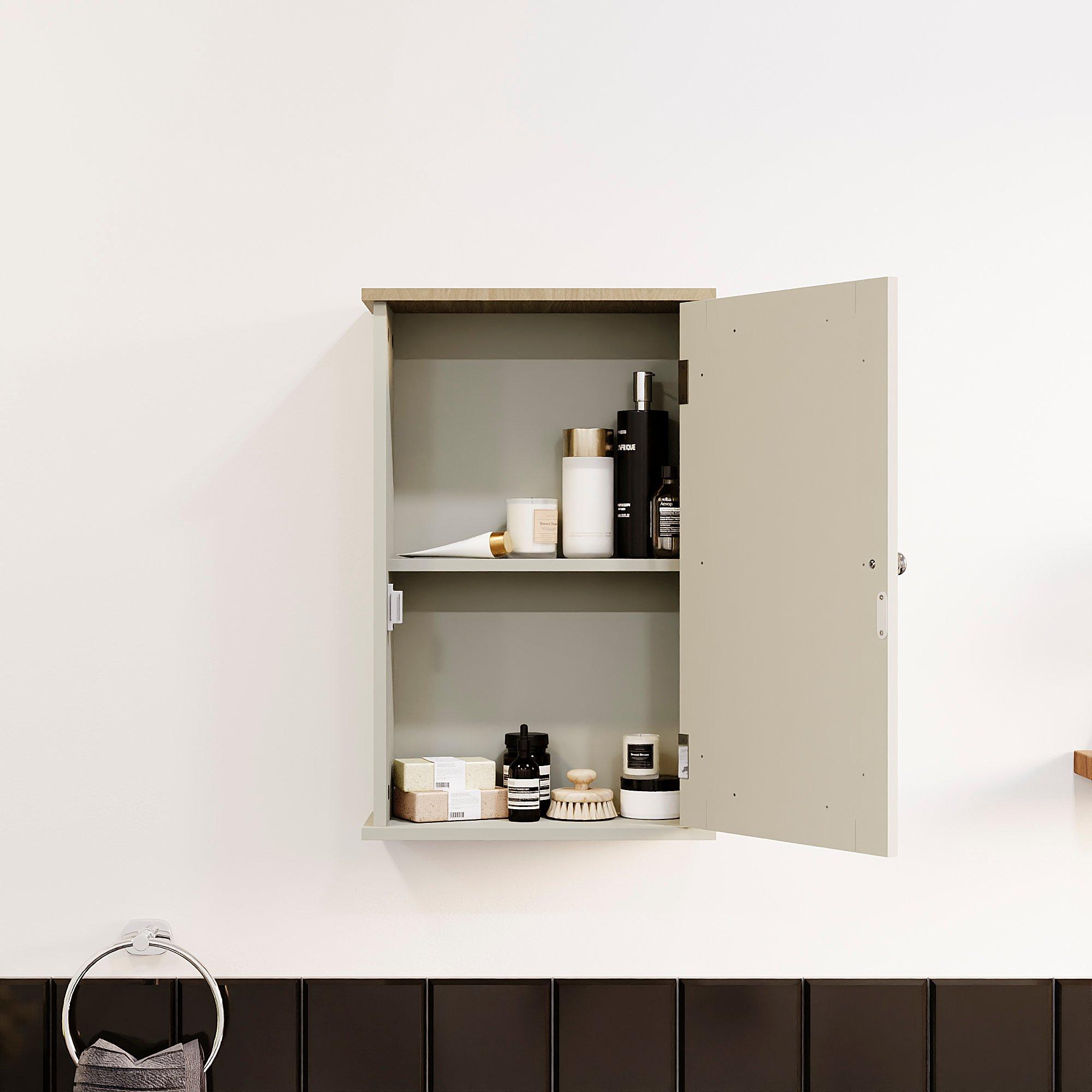 Grey - Lassic - Bath Vida Priano 1 Door Mirrored Wall Cabinet - 4