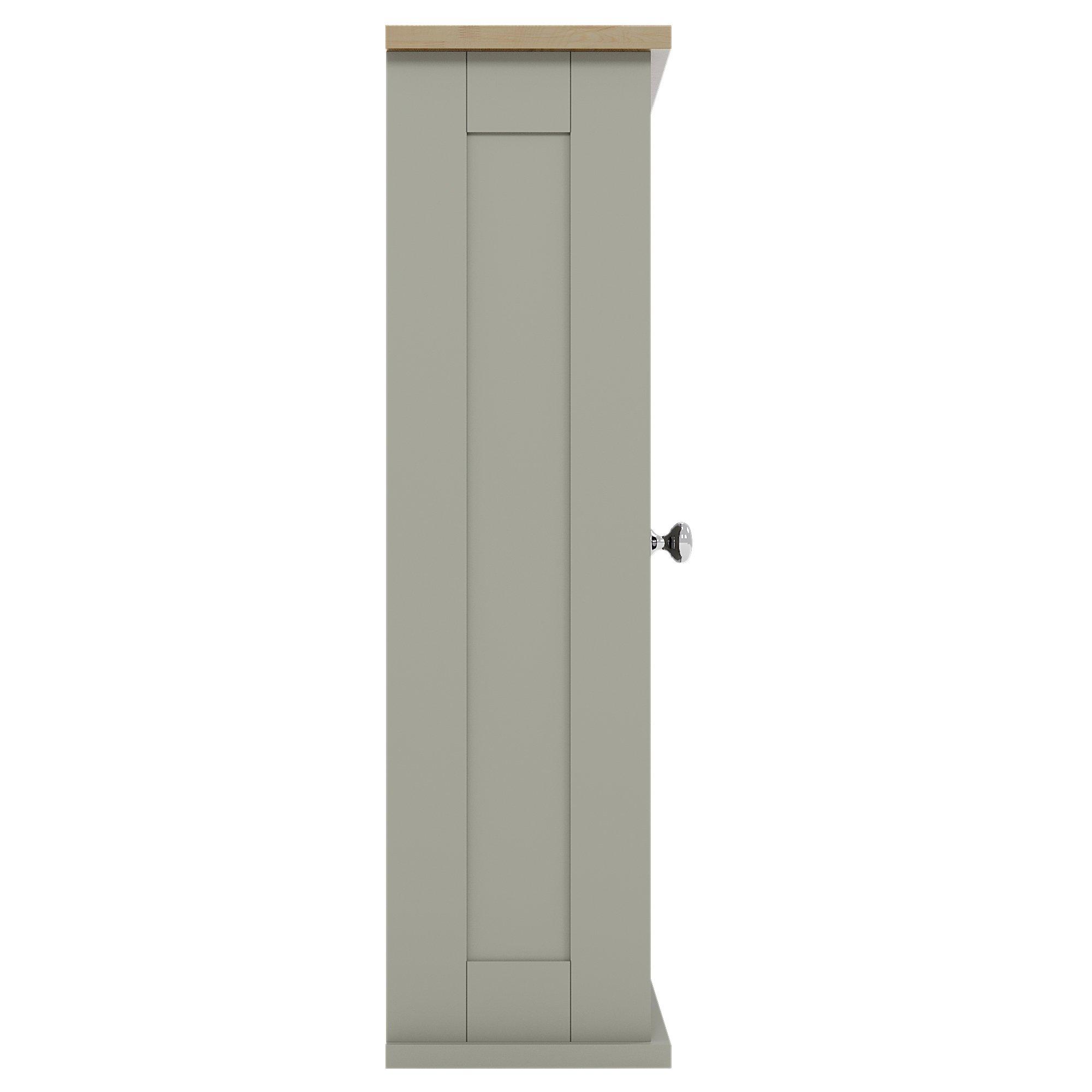 Grey - Lassic - Bath Vida Priano 1 Door Mirrored Wall Cabinet - 7