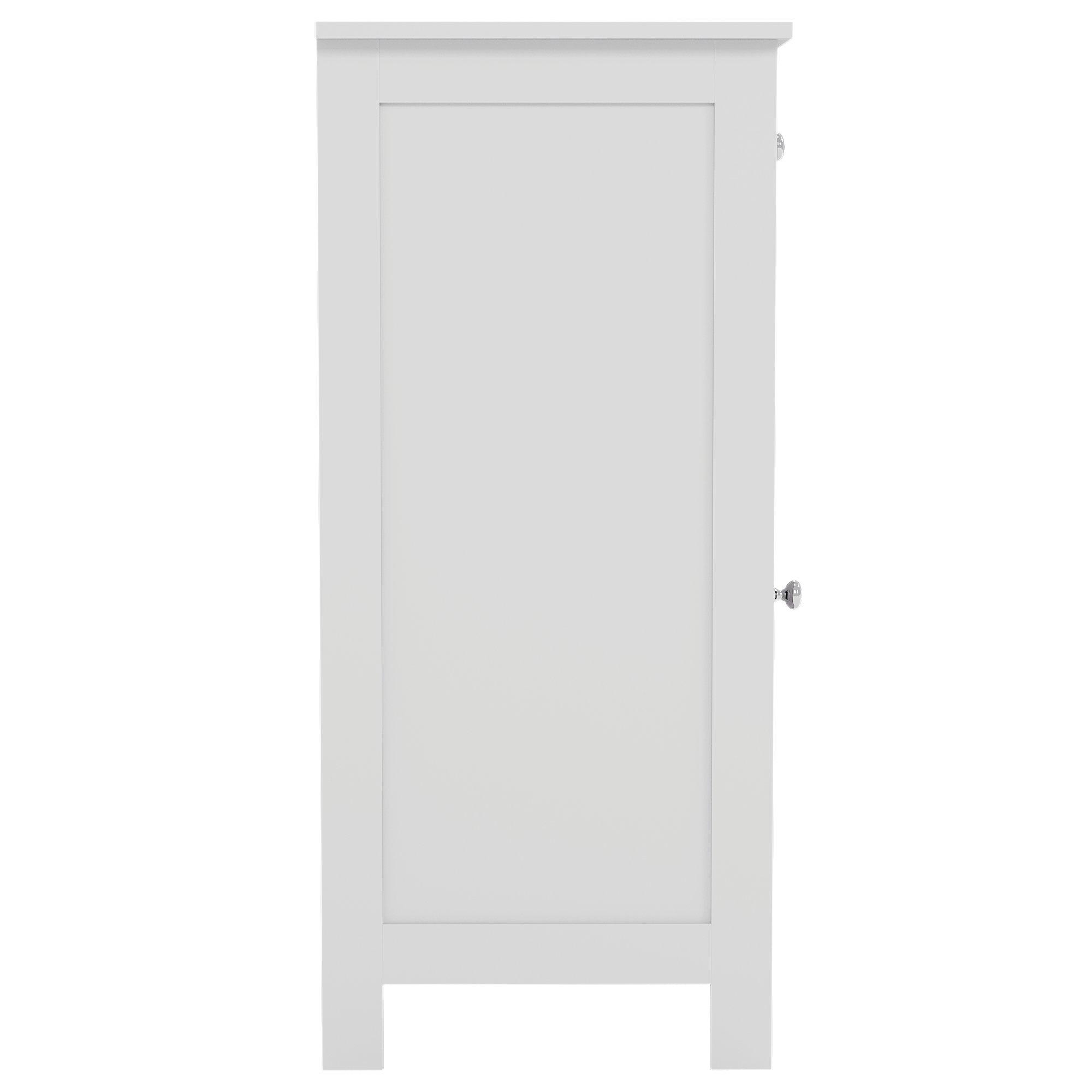 White - Lassic - Priano 1 Door 1 Drawer Freestanding Cabinet - 9