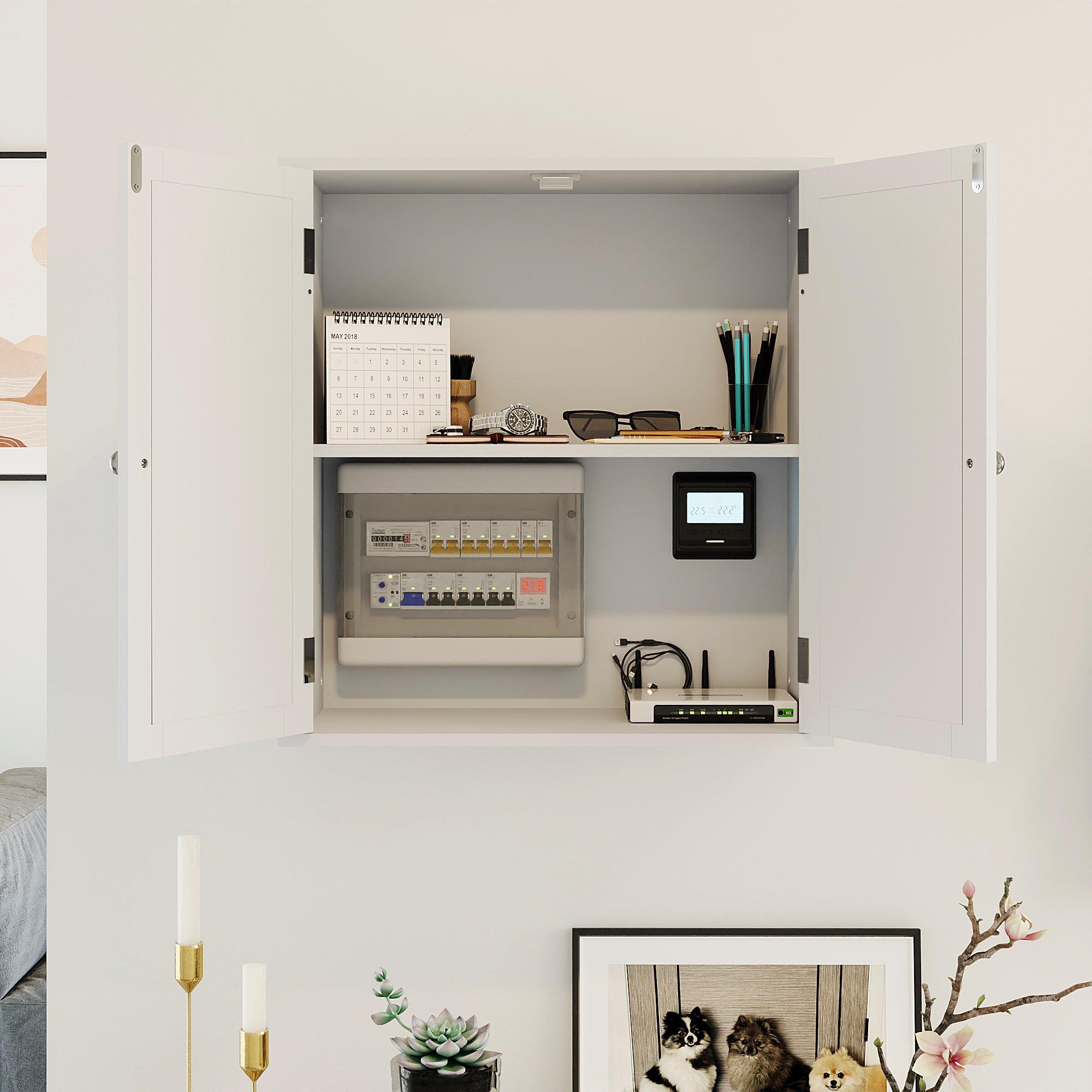 White - Lassic - Bath Vida Liano 2 Door Wall Cabinet White - 5