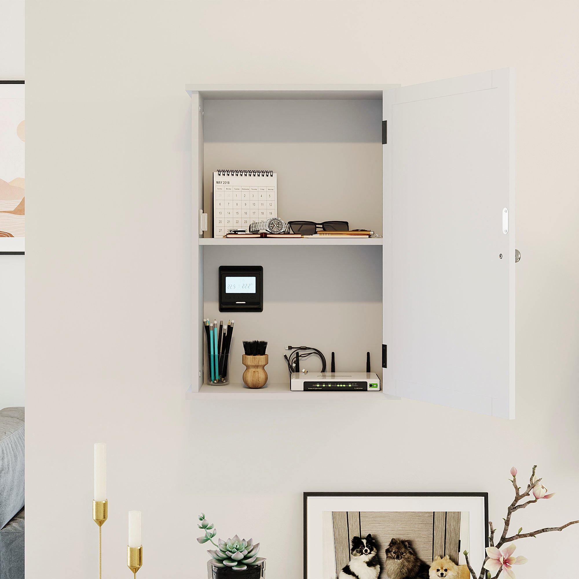 White - Lassic - Bath Vida Liano 1 Door Wall Cabinet - 5