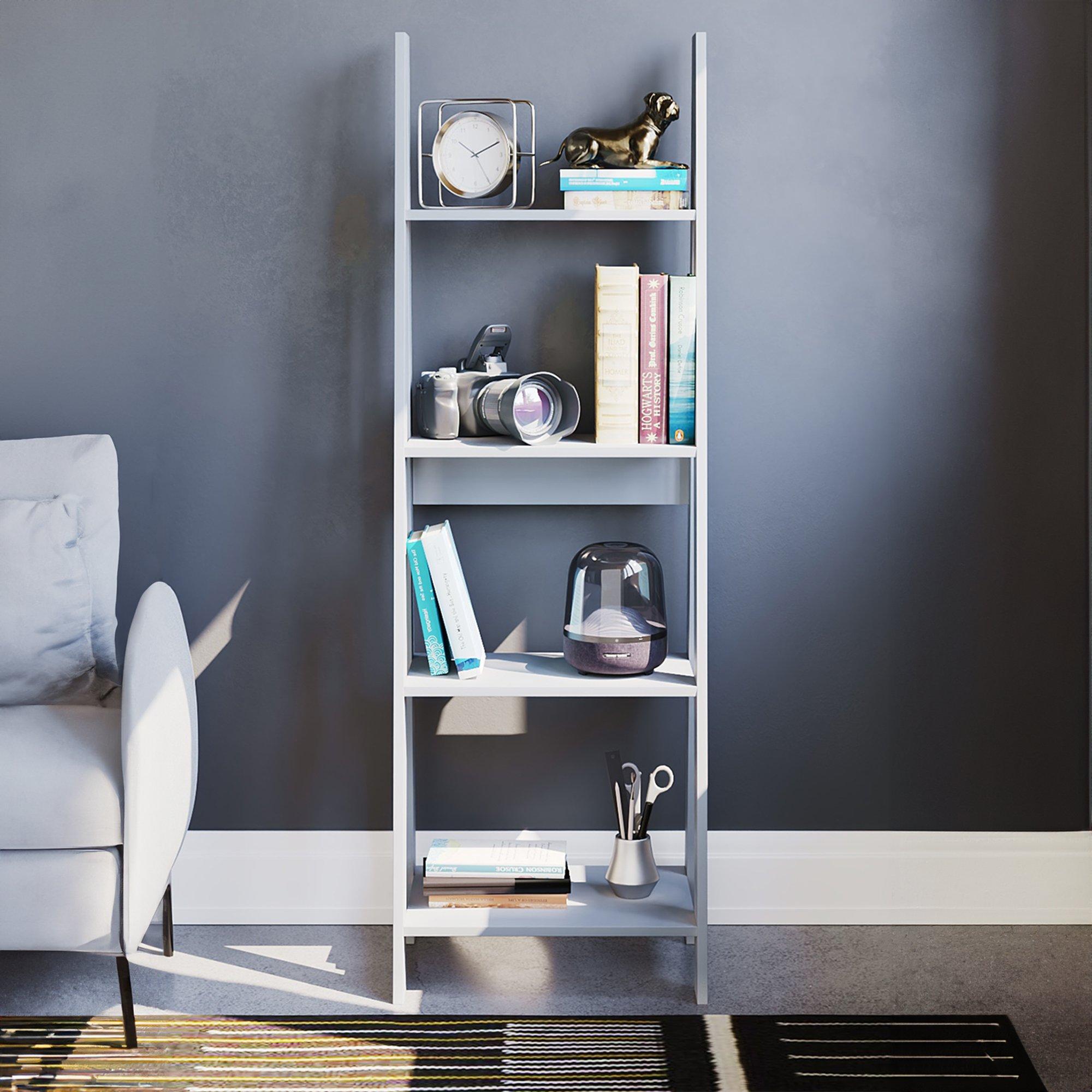 Grey - Lassic - Vida Designs Bristol 4 Tier Step Ladder Bookcase - 3