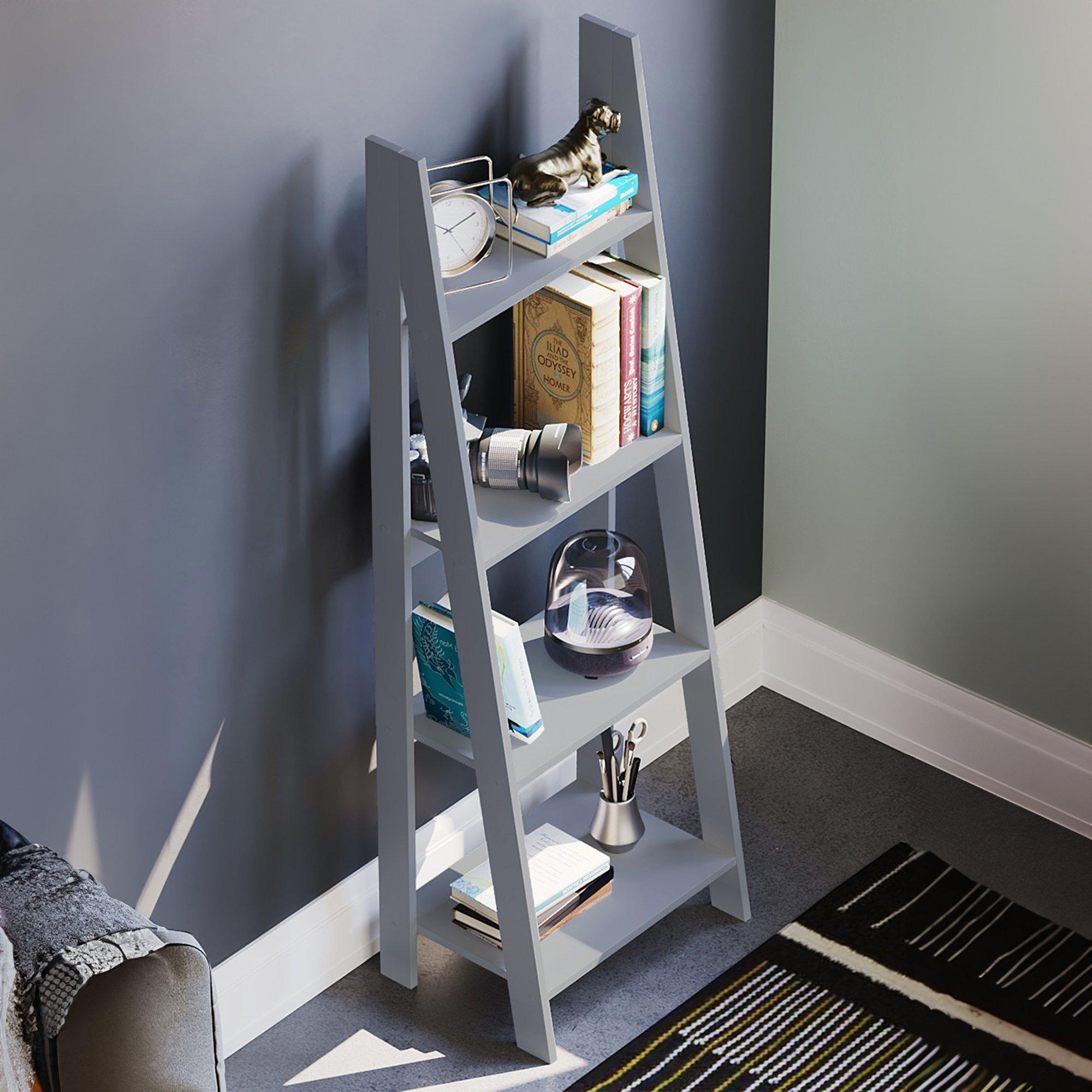 Grey - Lassic - Vida Designs Bristol 4 Tier Step Ladder Bookcase - 4