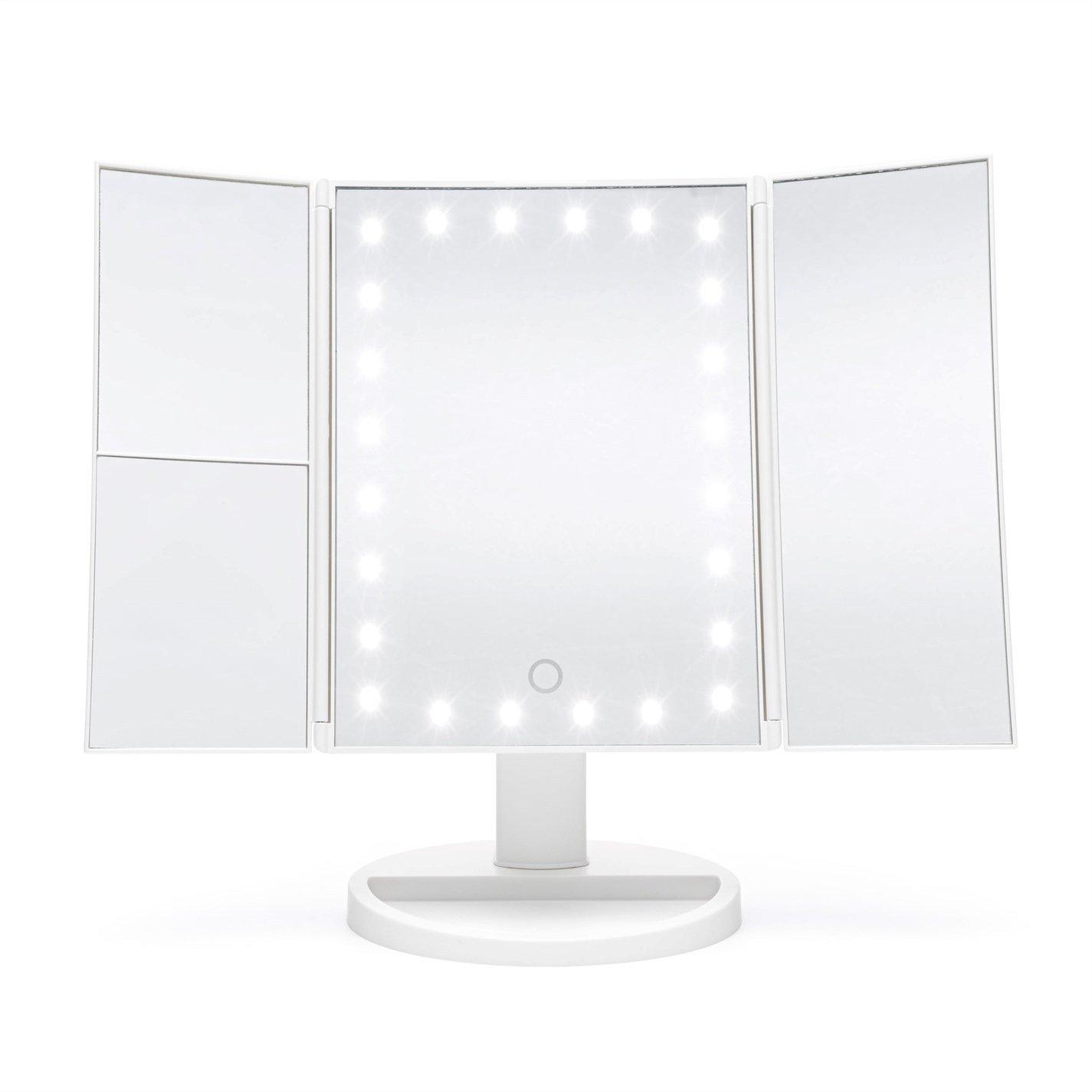 White - Rio - 24 LED Touch Dimmable 3 Way Makeup Mirror with - 1