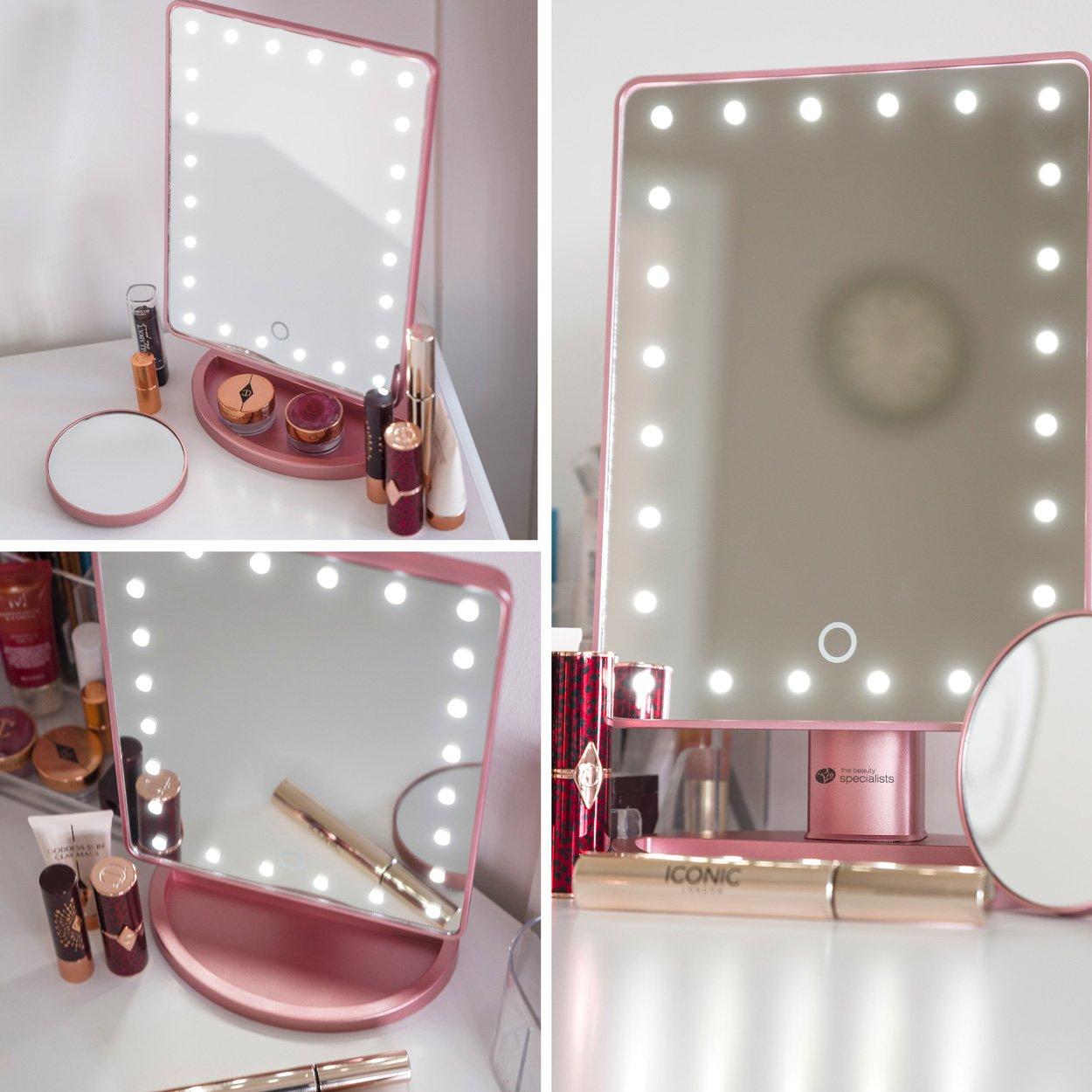 Rose Gold - Rio - Rio Rose Gold 24 LED Makeup Mirror with mini remov - 4