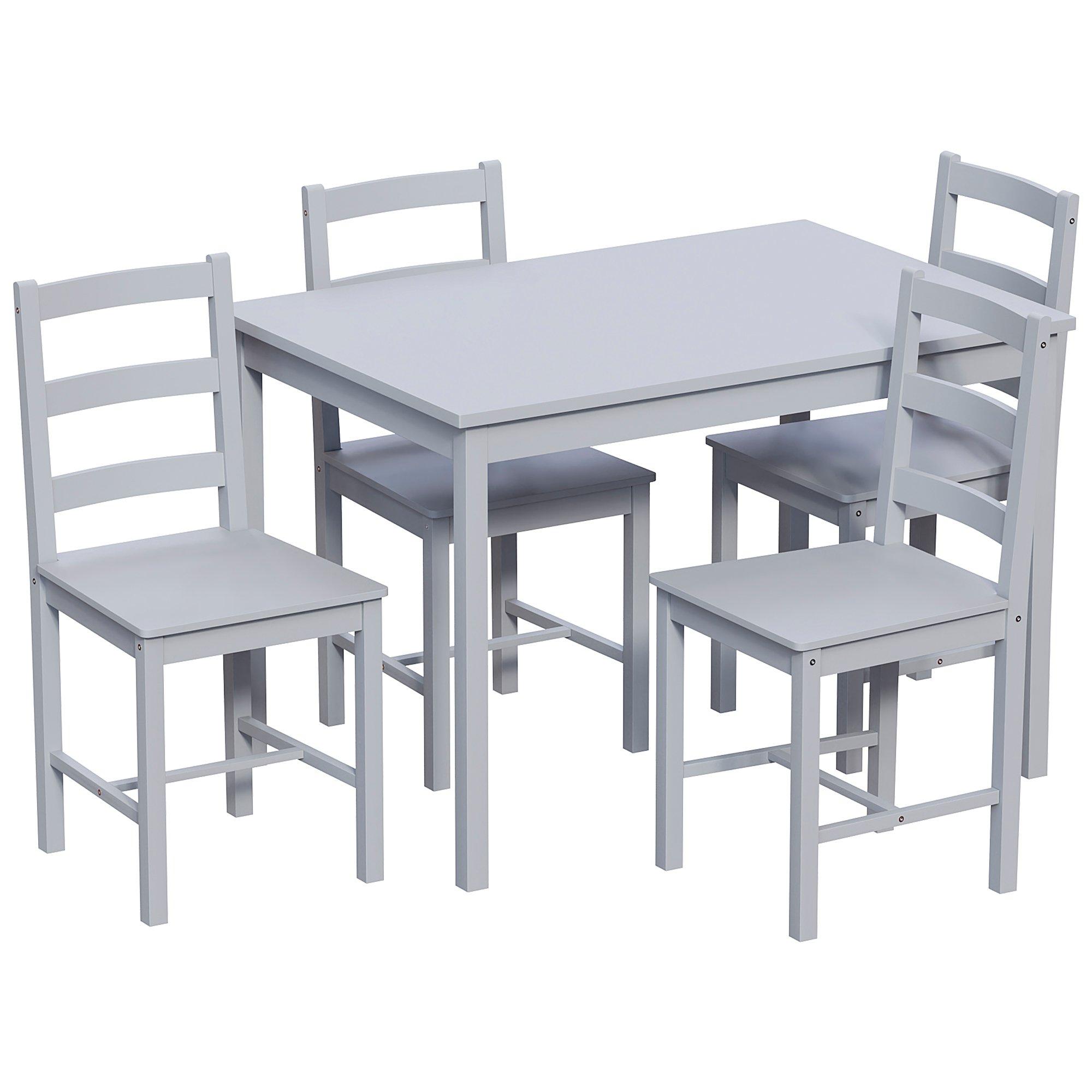 Grey - Lassic - Vida Designs Yorkshire 4 Seater Dining Set - 6