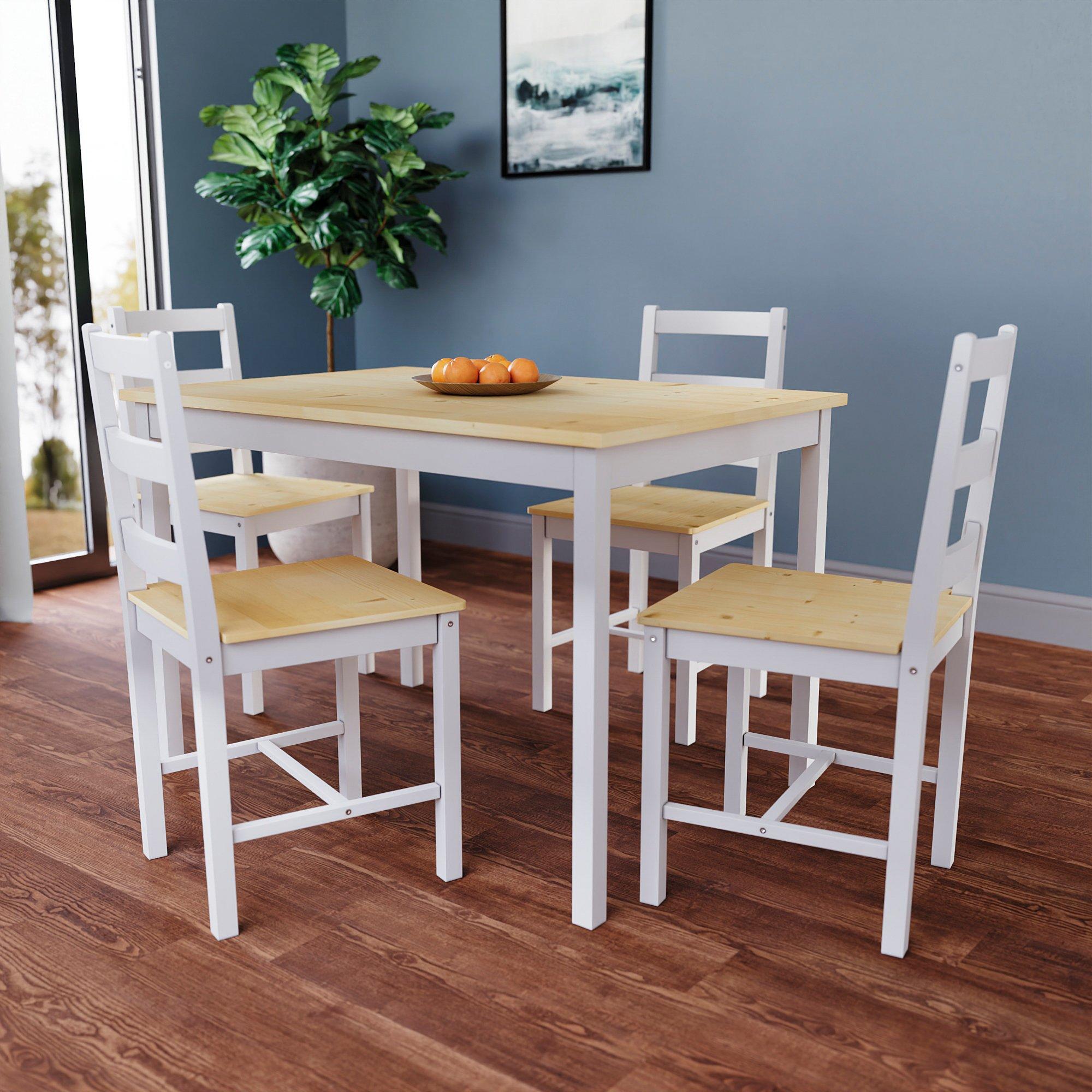 White & Pine - Lassic - Vida Designs Yorkshire 4 Seater Dining Set - 1