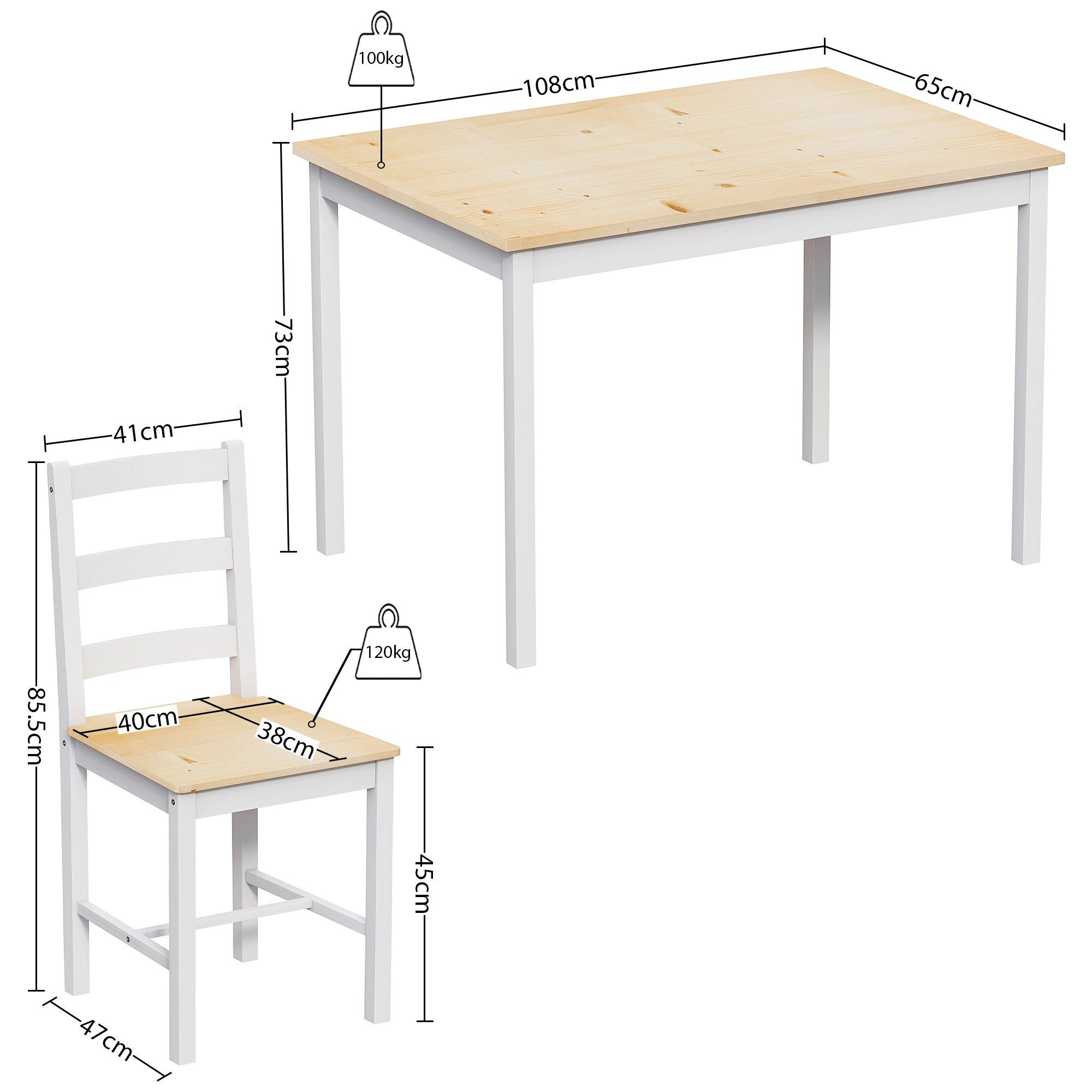 White & Pine - Lassic - Vida Designs Yorkshire 4 Seater Dining Set - 2