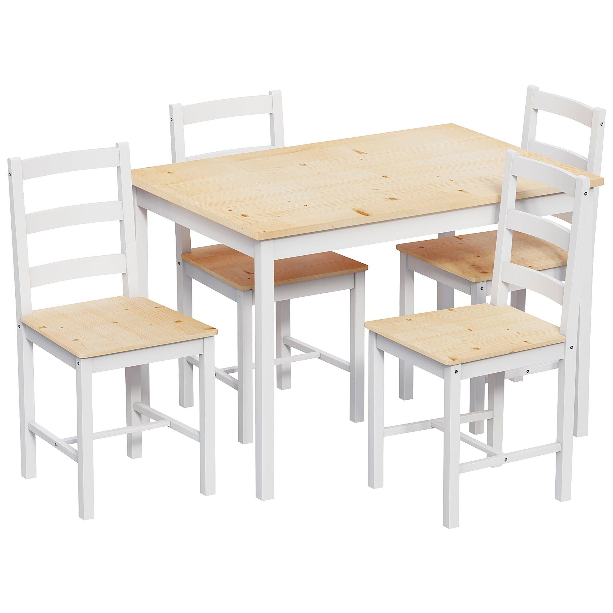White & Pine - Lassic - Vida Designs Yorkshire 4 Seater Dining Set - 6