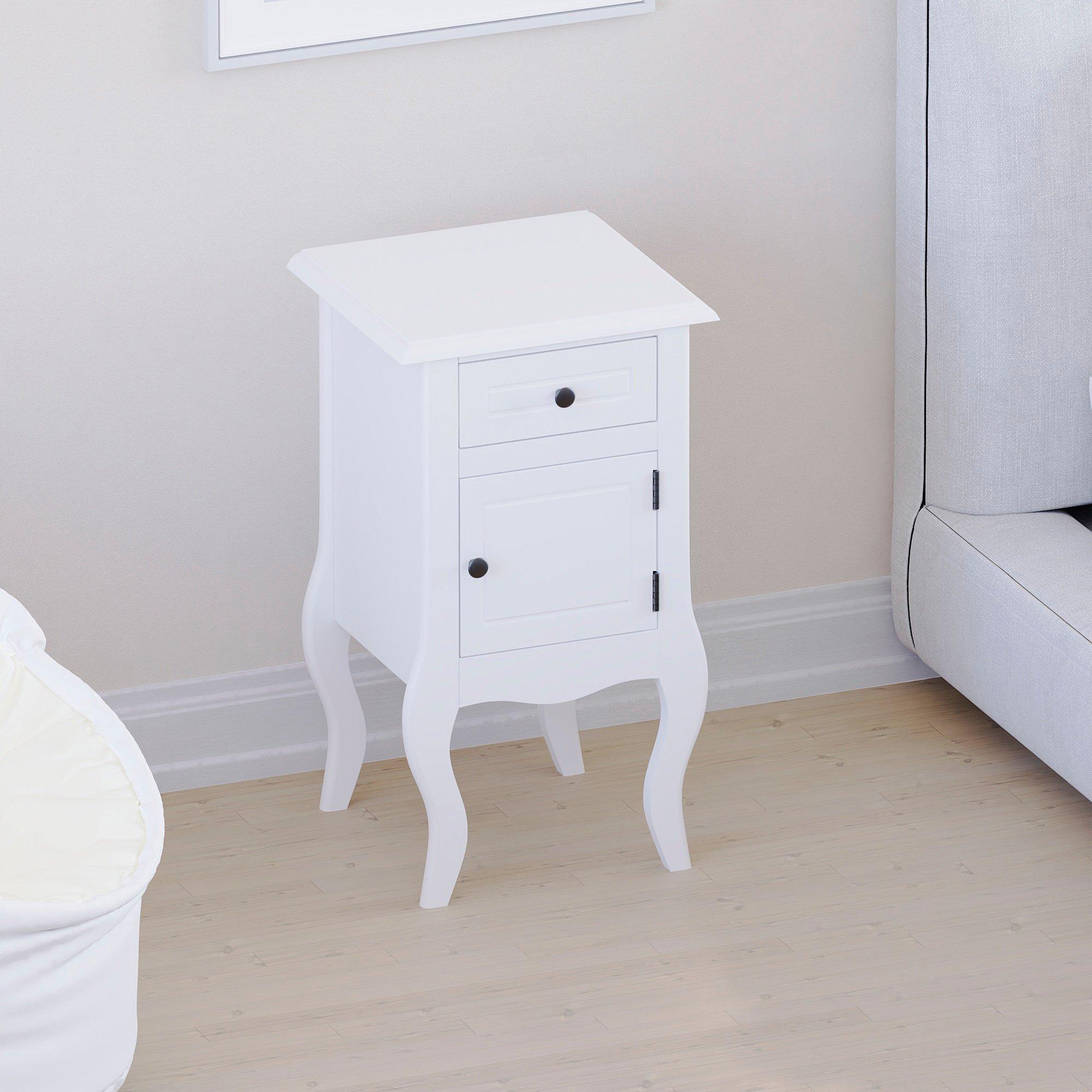 White - Lassic - Nishano 1 Drawer 1 Door Bedside Cabinet - 6