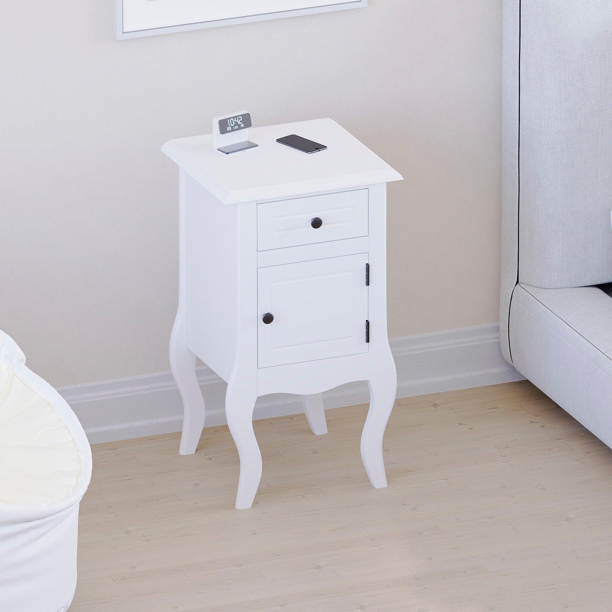 White - Lassic - Nishano 1 Drawer 1 Door Bedside Cabinet - 7