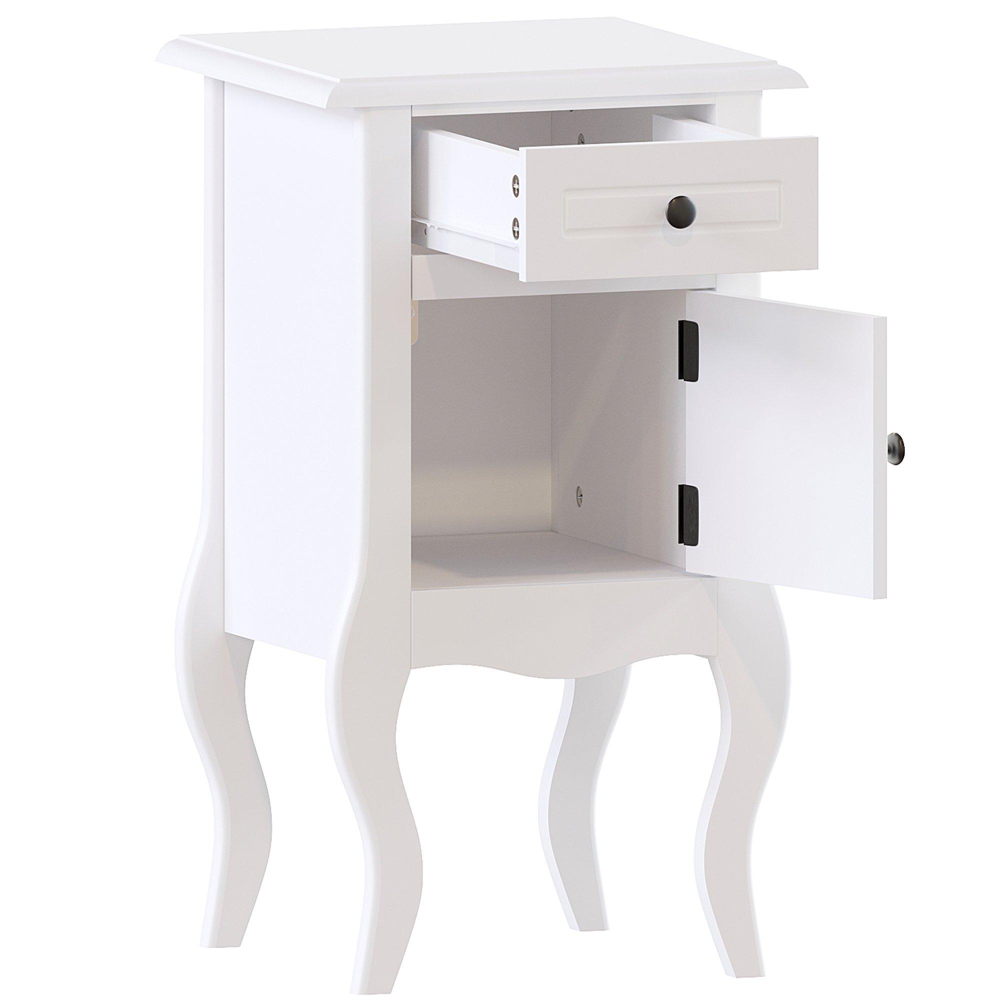 White - Lassic - Nishano 1 Drawer 1 Door Bedside Cabinet - 10