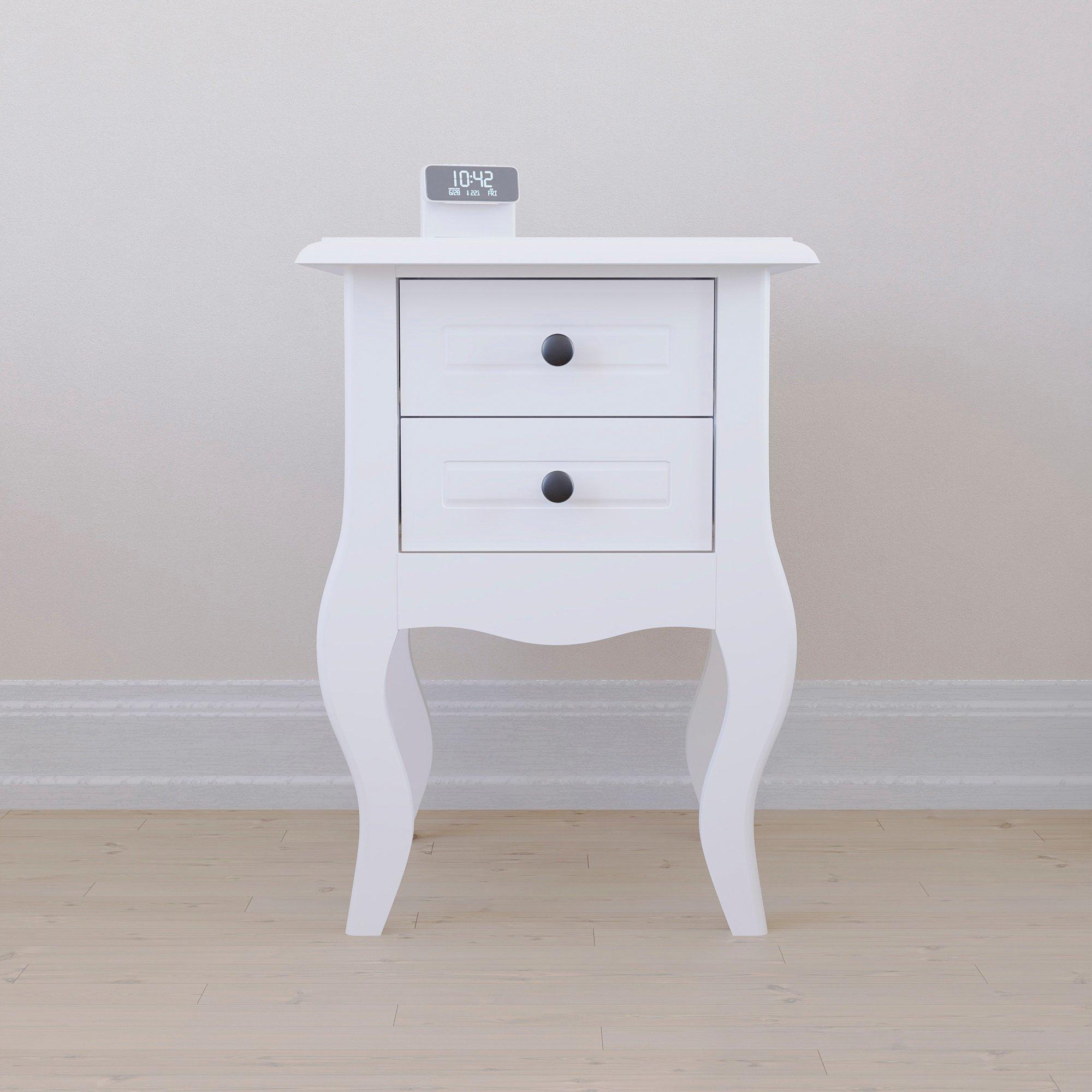 White - Lassic - Vida Designs Nishano 2 Drawer Bedside Cabinet - 3