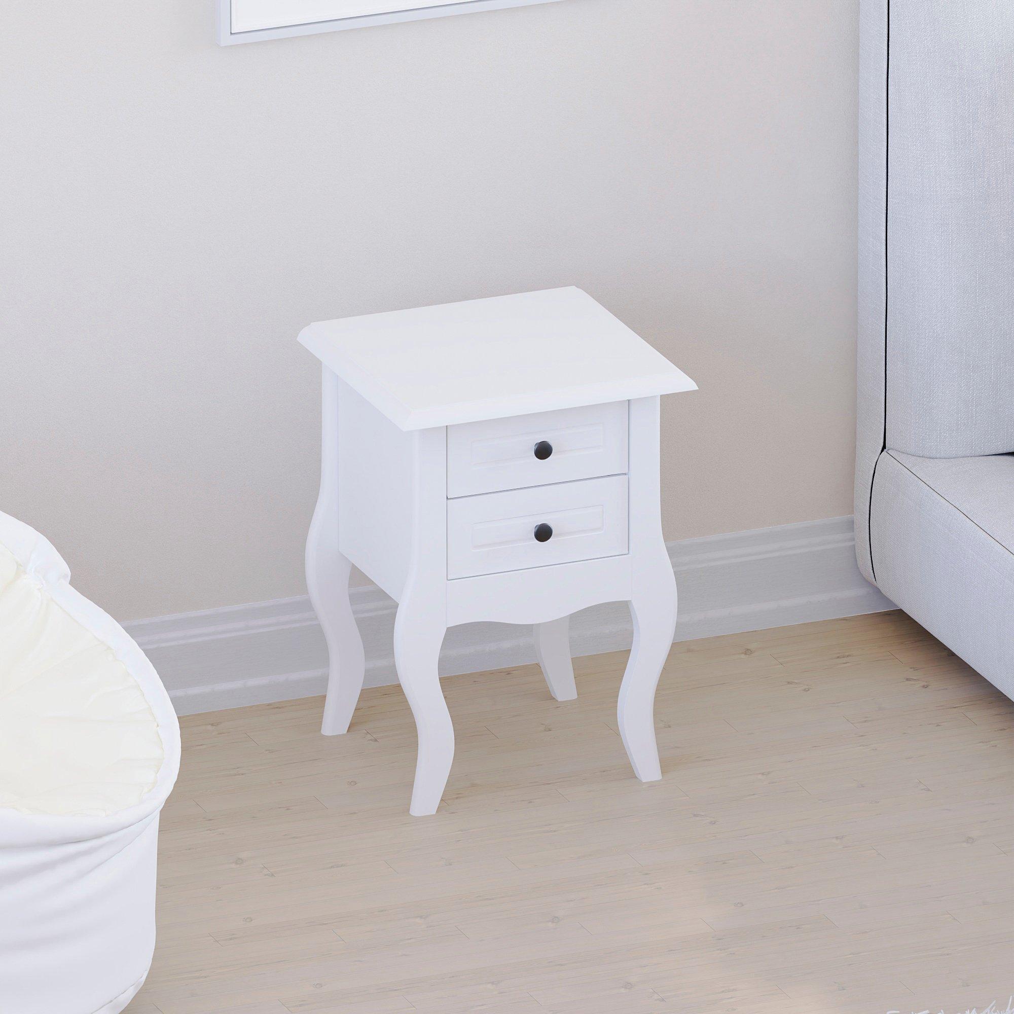 White - Lassic - Vida Designs Nishano 2 Drawer Bedside Cabinet - 4