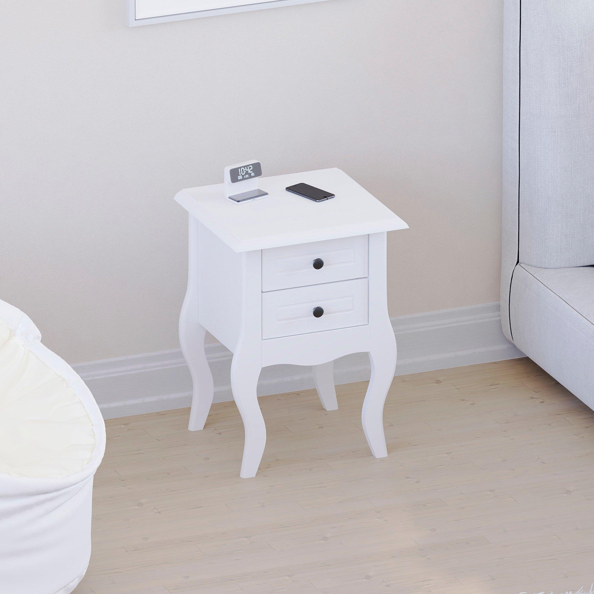 White - Lassic - Vida Designs Nishano 2 Drawer Bedside Cabinet - 5