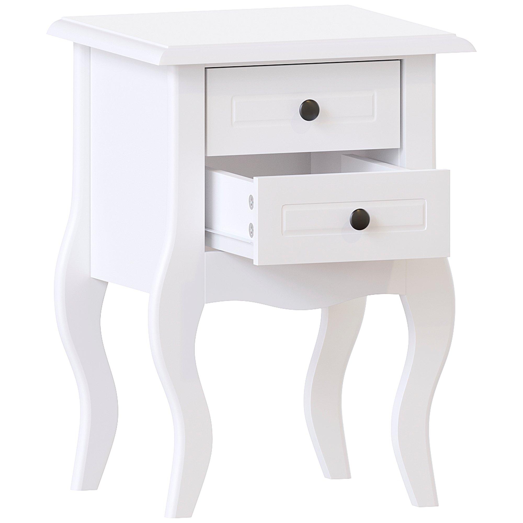 White - Lassic - Vida Designs Nishano 2 Drawer Bedside Cabinet - 8