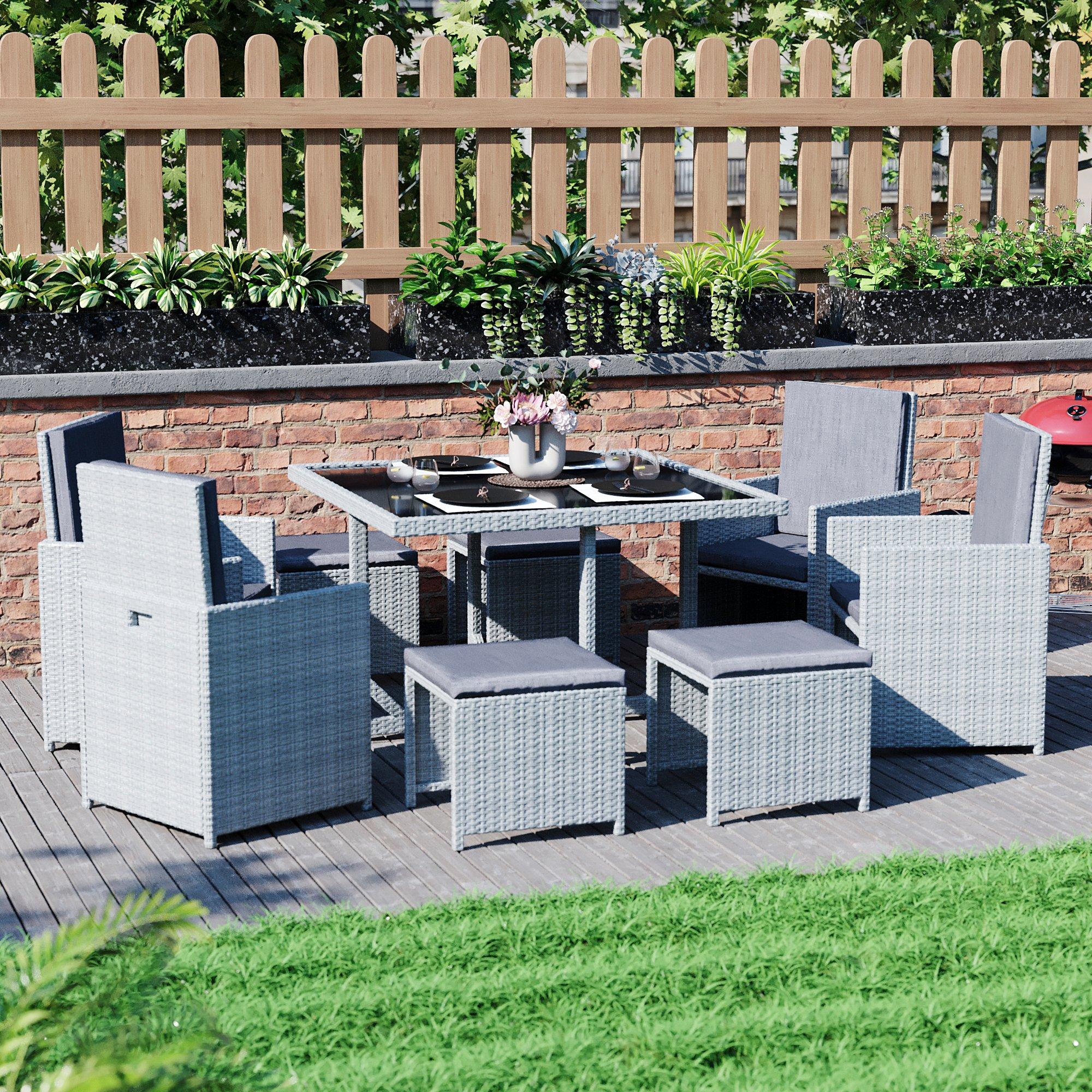 Lassic Garden Vida Cuba 8 Seater Rattan Set UKFR