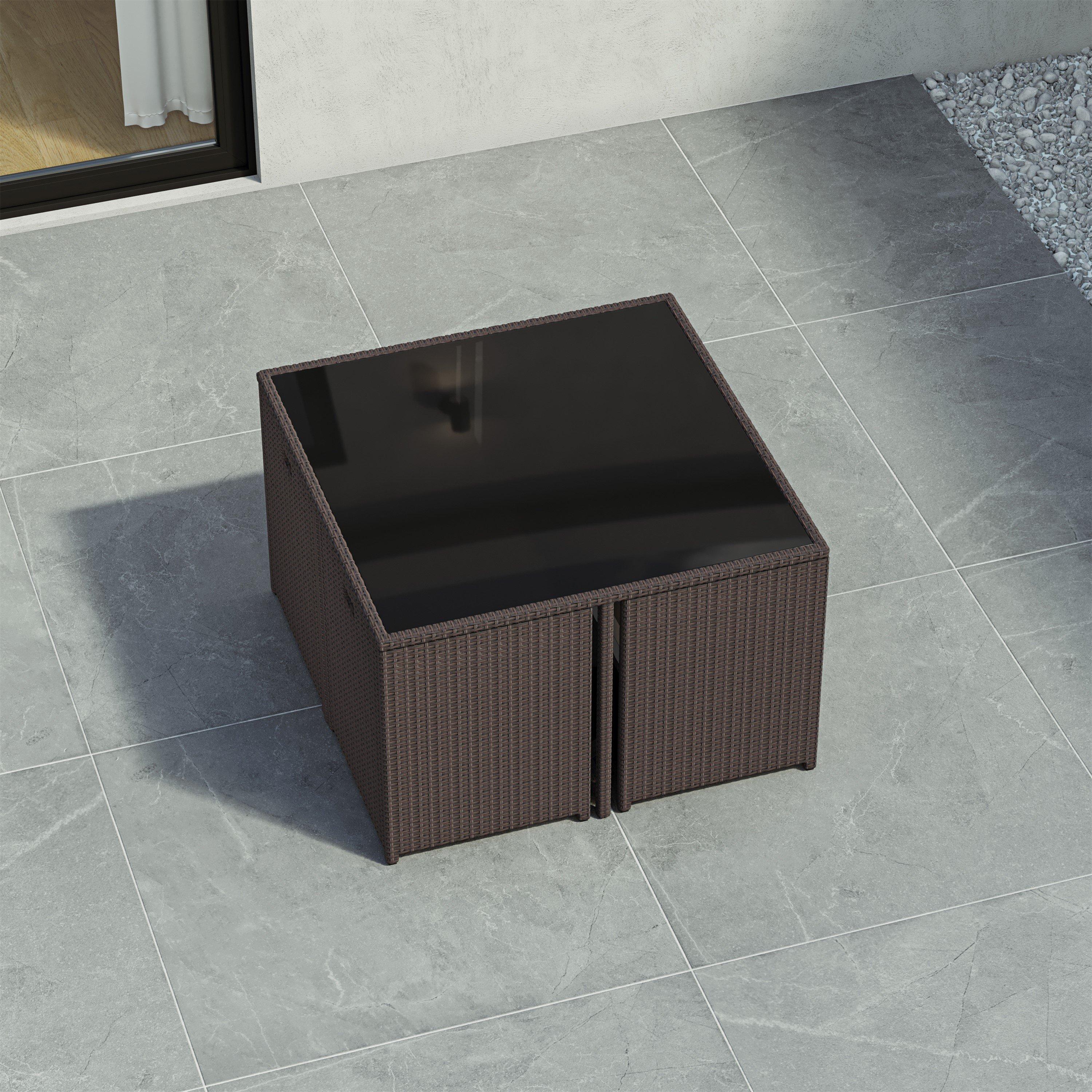 Brown - Lassic - Garden Vida Cuba 8 Seater Rattan Set - 10